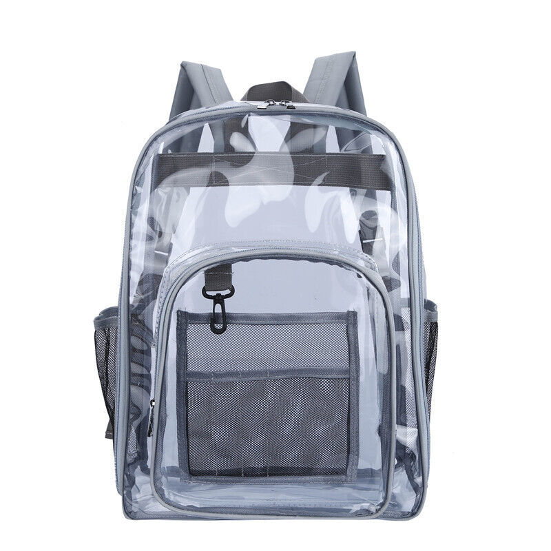 Transparenter Rucksack Transparent PVC Arbeit Schultasche Groß Robust Reise Büchertasche - Bild 19 von 21