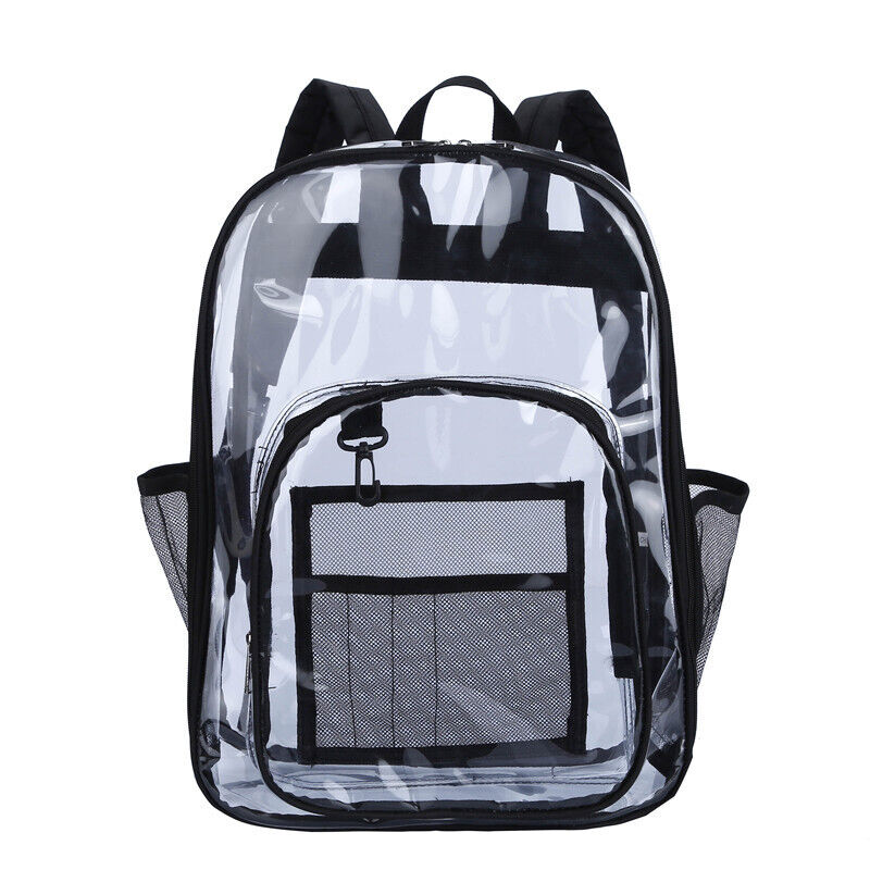 Transparenter Rucksack Transparent PVC Arbeit Schultasche Groß Robust Reise Büchertasche - Bild 20 von 21