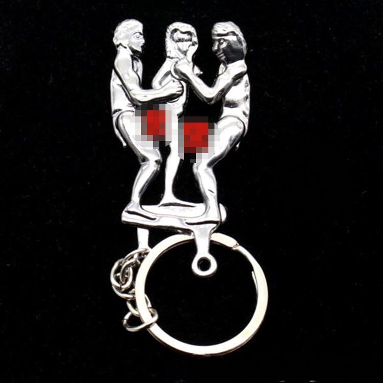 Vintage Risque Adult Naughty Key Chain Man & Woman Sex, Nasty Novelty XXX Motion - Picture 17 of 19