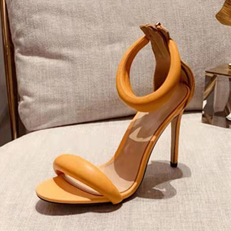 One Strappy Open Toe Sexy Stiletto High Heels Womens Summer Sandals Party Shoes - Picture 16 of 21