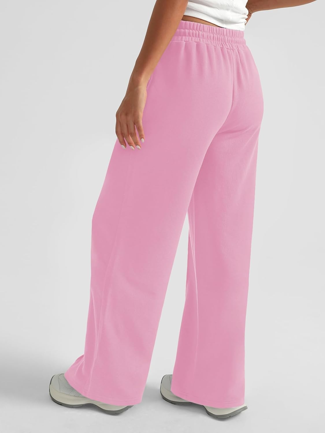 AUTOMET Womens Wide Leg Sweatpants High Waisted Baggy Pants Drawstring Athletic - Picture 38 of 99