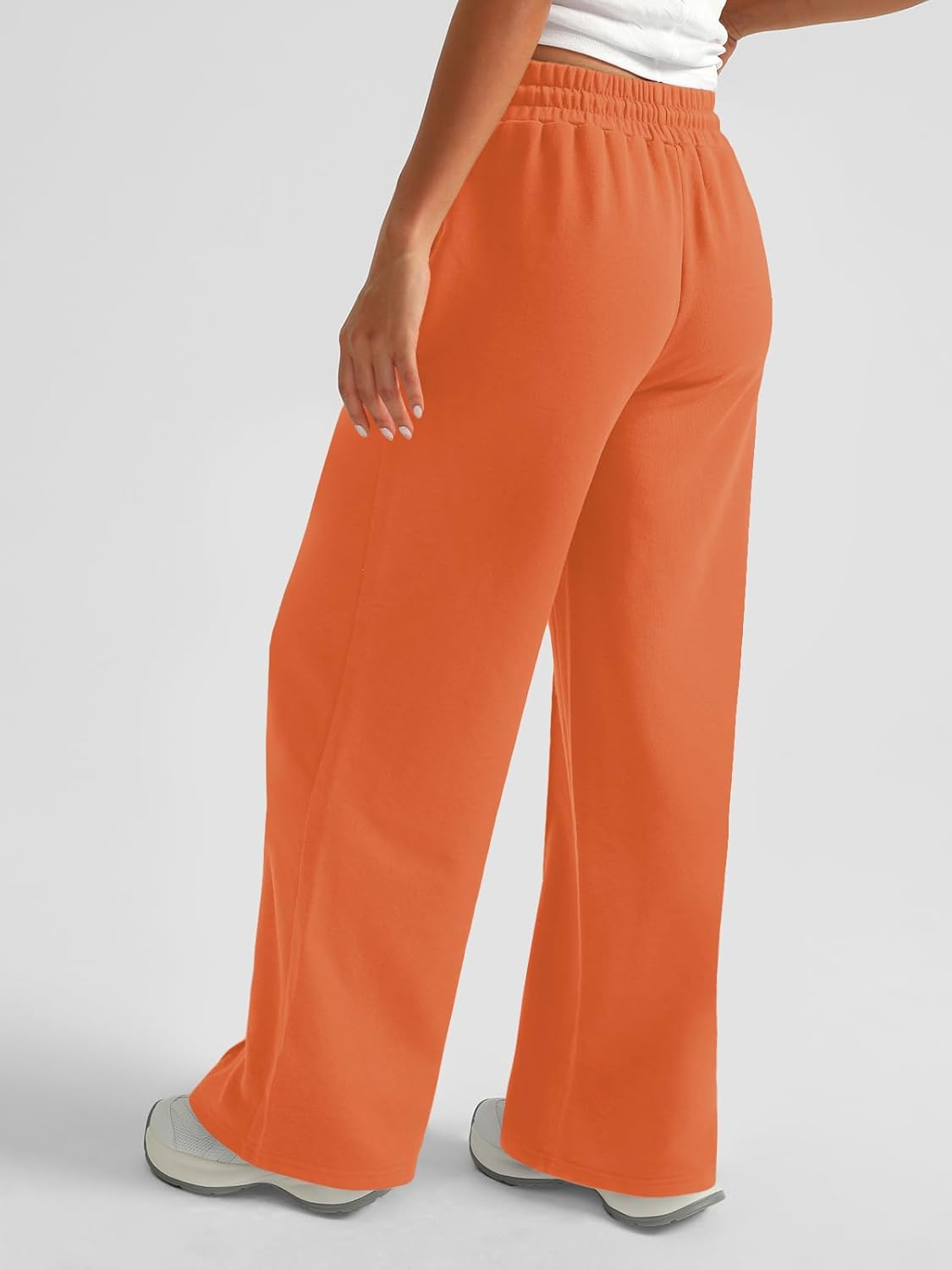 AUTOMET Womens Wide Leg Sweatpants High Waisted Baggy Pants Drawstring Athletic - Picture 98 of 99