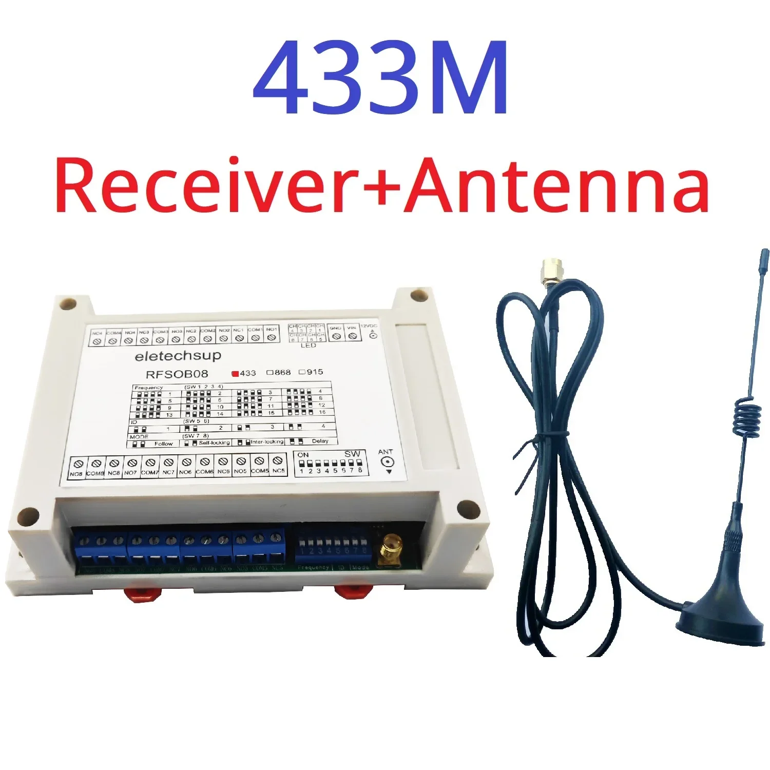 433M 868M 915M Lora Transceiver with Feedback Switch Quantity IO Wireless Remote