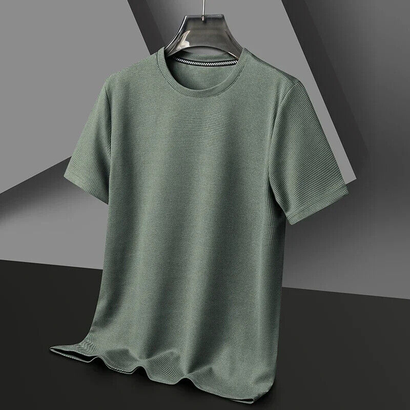 Nueva Camiseta de Verano Cuello Redondo Manga Corta para Hombre Mangas Cortas Prendas para el torso - Imagen 26 de 31