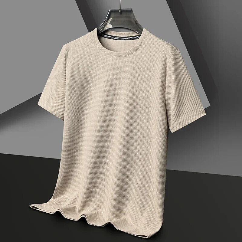 Nueva Camiseta de Verano Cuello Redondo Manga Corta para Hombre Mangas Cortas Prendas para el torso - Imagen 27 de 31