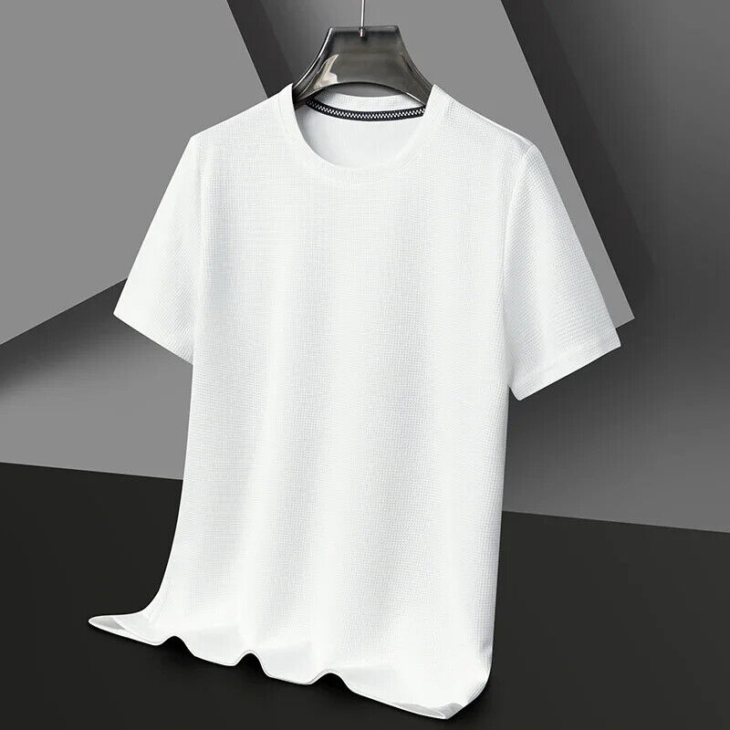 Nueva Camiseta de Verano Cuello Redondo Manga Corta para Hombre Mangas Cortas Prendas para el torso - Imagen 29 de 31