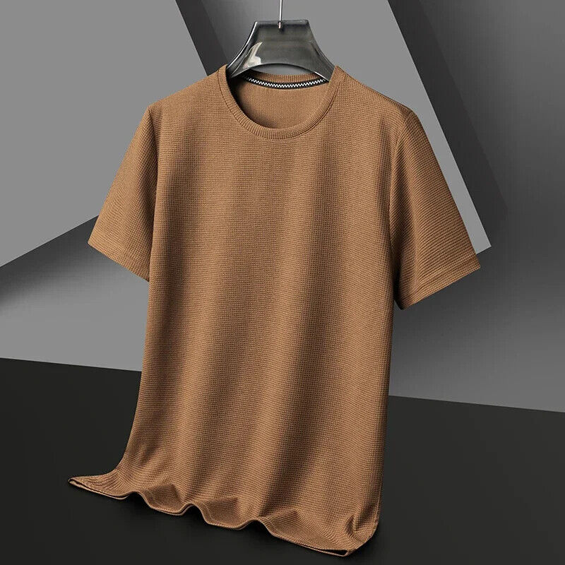 Nueva Camiseta de Verano Cuello Redondo Manga Corta para Hombre Mangas Cortas Prendas para el torso - Imagen 30 de 31