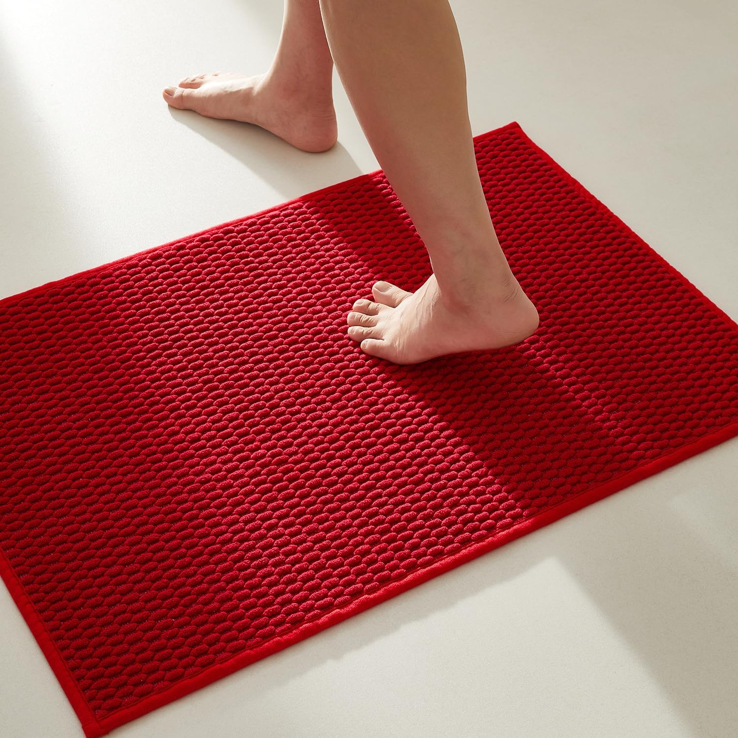 2025 Non-Slip Bathroom Rugs - Quick Dry Ultra Absorbent Thin Low Pile Bath Mat - Picture 26 of 43