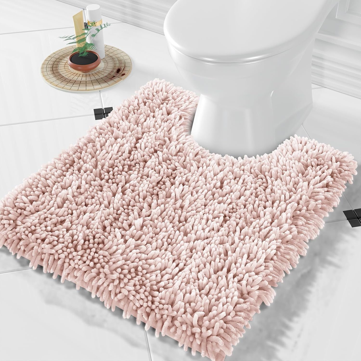 2025 Chenille Badematte - rutschfest super saugfähig maschinenwaschbar Duschvorleger - Bild 33 von 216