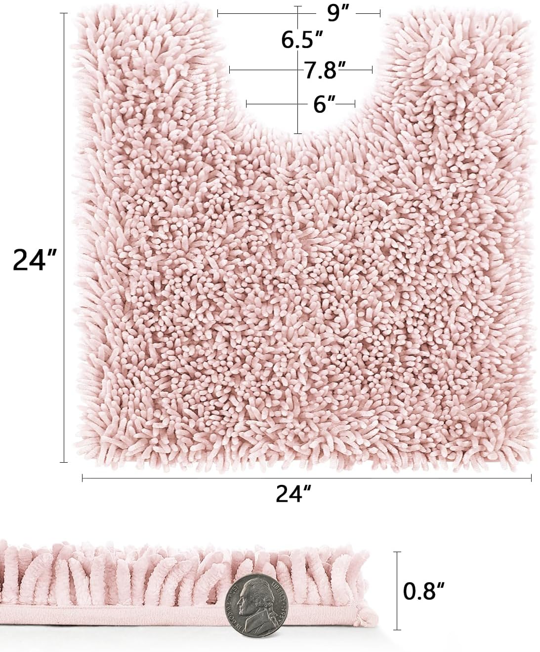 2025 Chenille Badematte - rutschfest super saugfähig maschinenwaschbar Duschvorleger - Bild 34 von 216