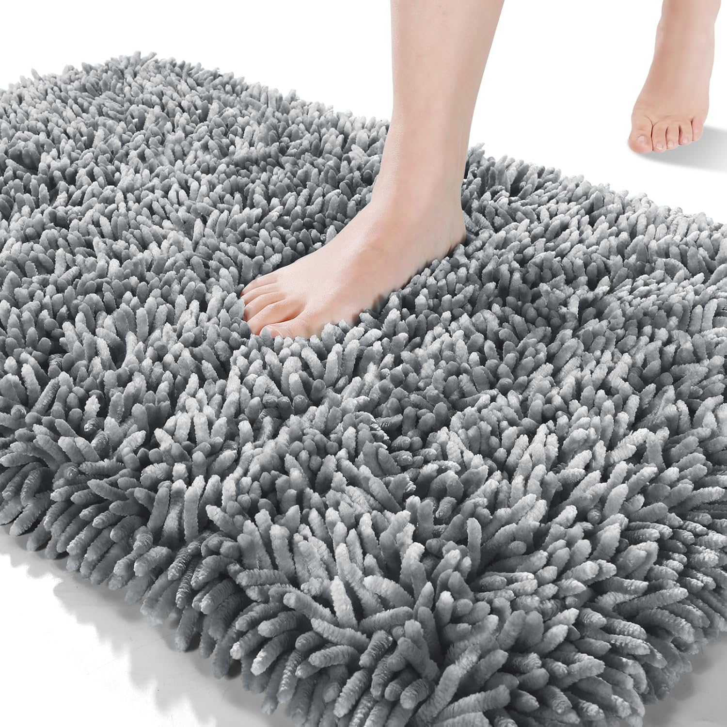 2025 Chenille Badematte - rutschfest super saugfähig maschinenwaschbar Duschvorleger - Bild 136 von 216