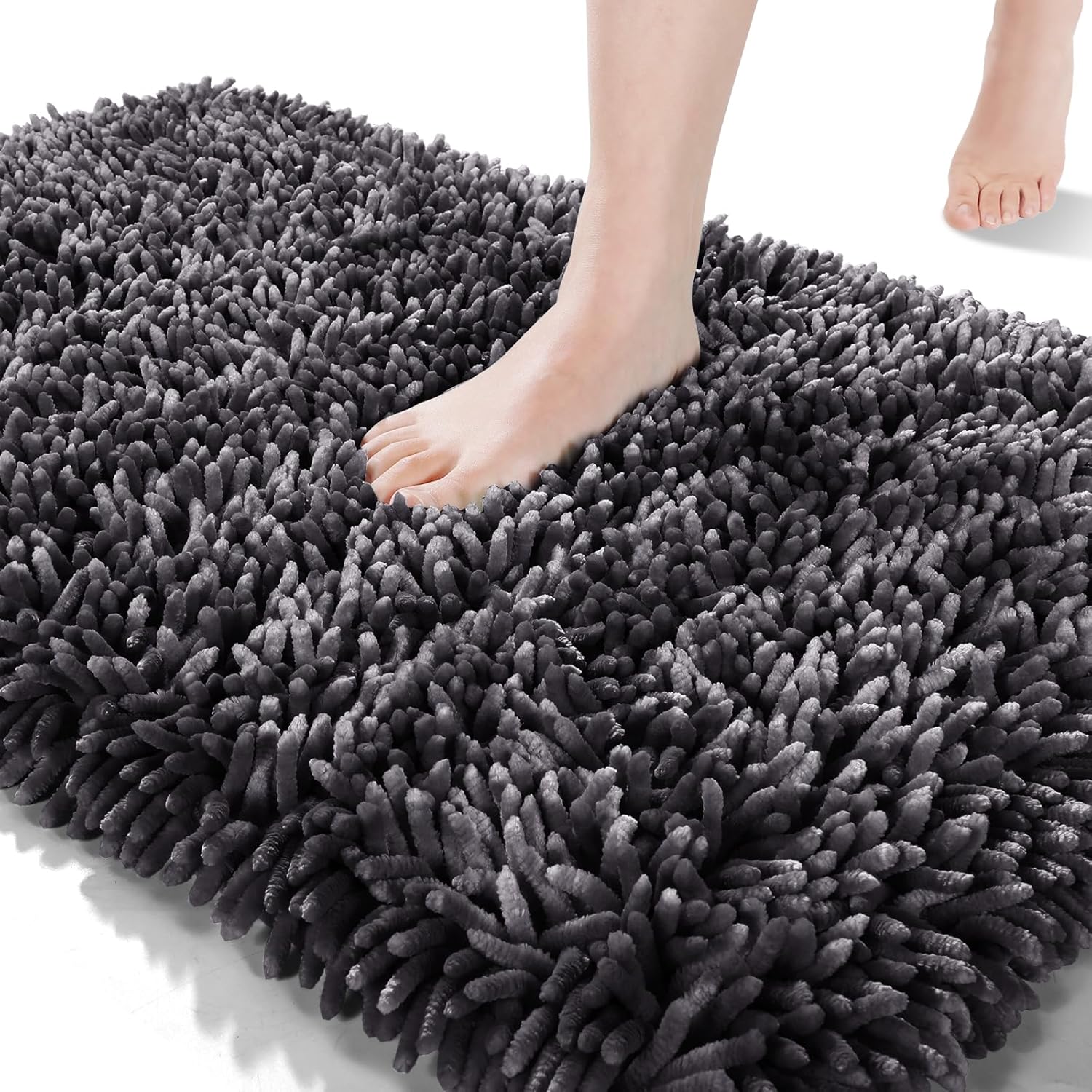 2025 Chenille Badematte - rutschfest super saugfähig maschinenwaschbar Duschvorleger - Bild 148 von 216