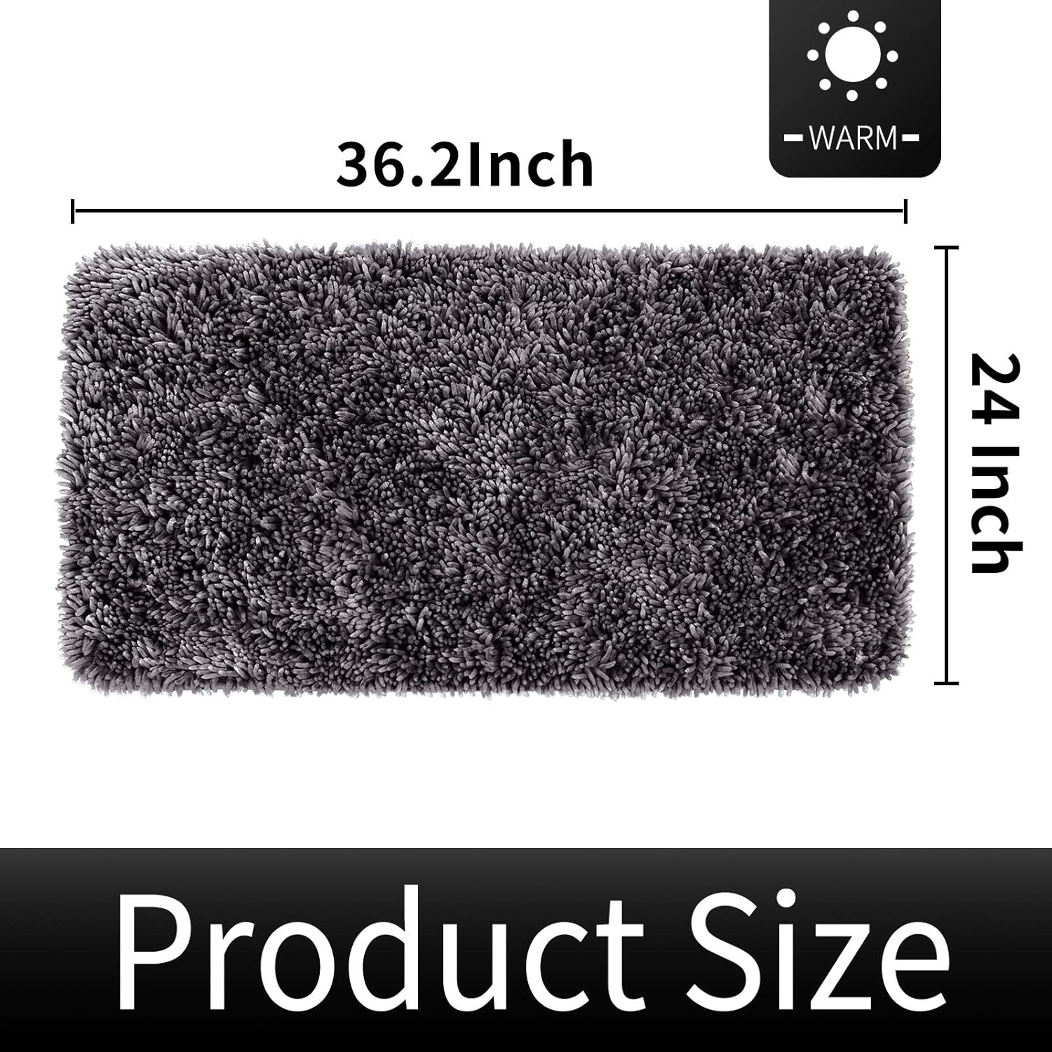 2025 Chenille Badematte - rutschfest super saugfähig maschinenwaschbar Duschvorleger - Bild 149 von 216