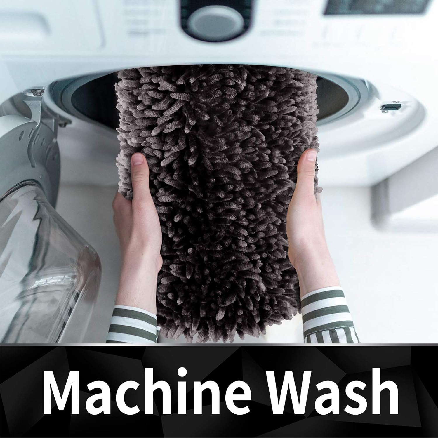 2025 Chenille Badematte - rutschfest super saugfähig maschinenwaschbar Duschvorleger - Bild 153 von 216