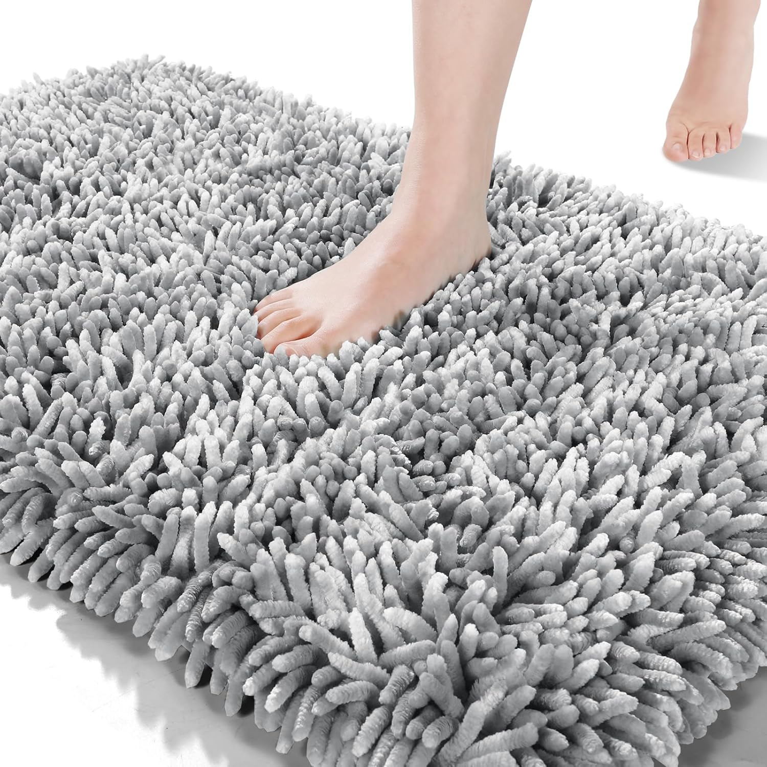 2025 Chenille Badematte - rutschfest super saugfähig maschinenwaschbar Duschvorleger - Bild 160 von 216