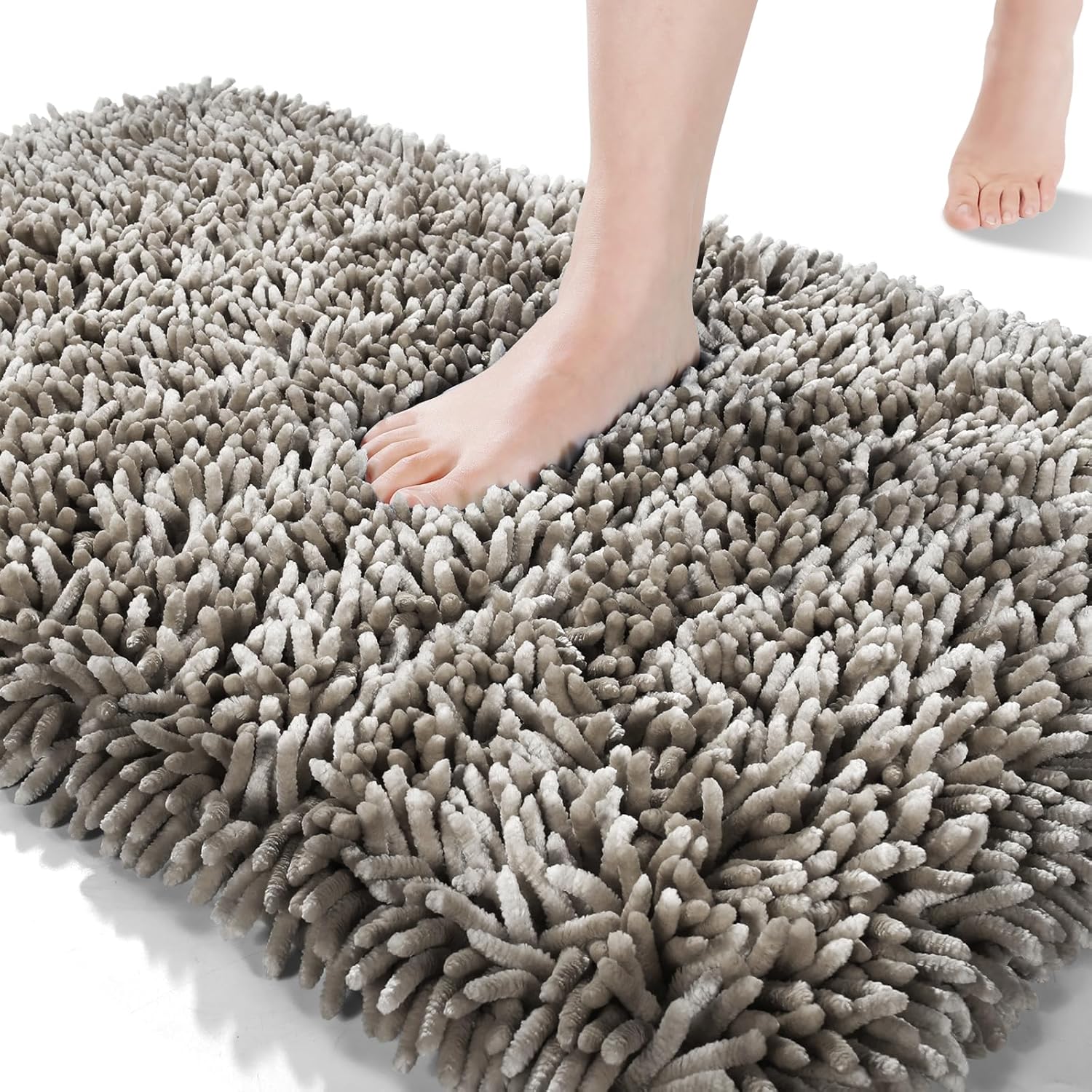 2025 Chenille Badematte - rutschfest super saugfähig maschinenwaschbar Duschvorleger - Bild 208 von 216
