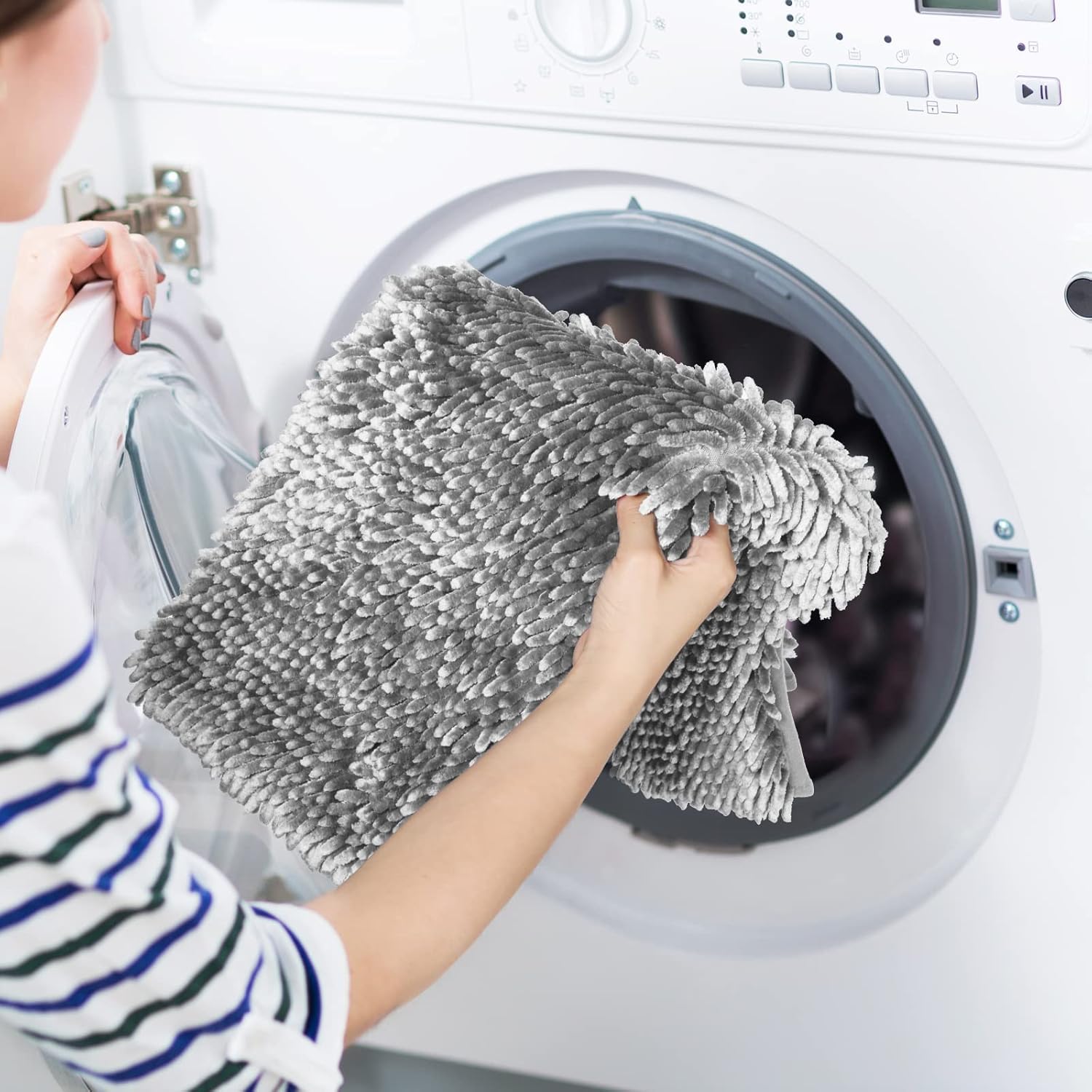 2025 Chenille Badematte - rutschfest super saugfähig maschinenwaschbar Duschvorleger - Bild 214 von 216