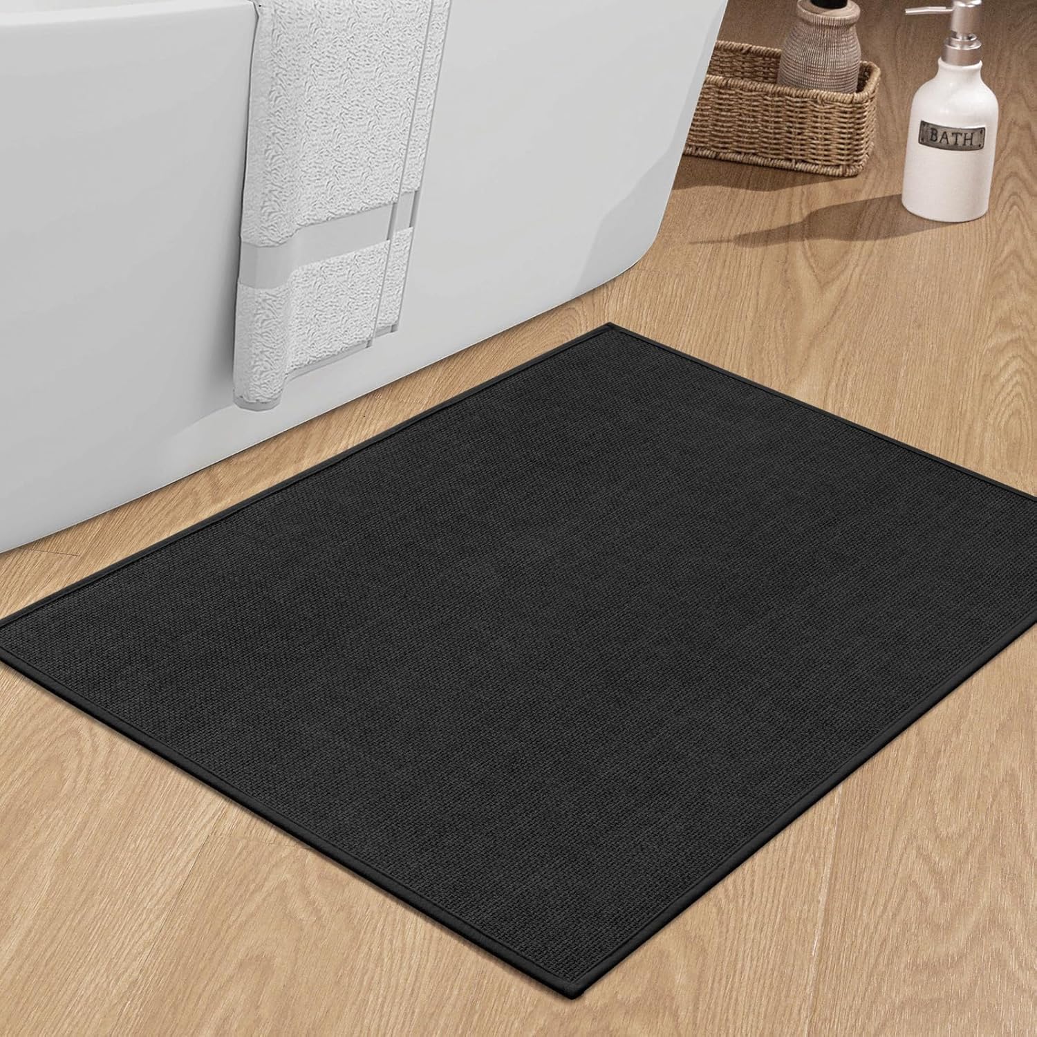 Ultra Thin Bath Mat - Non-Slip Quick Dry Absorbent Small Bathroom Rug - Picture 28 of 126