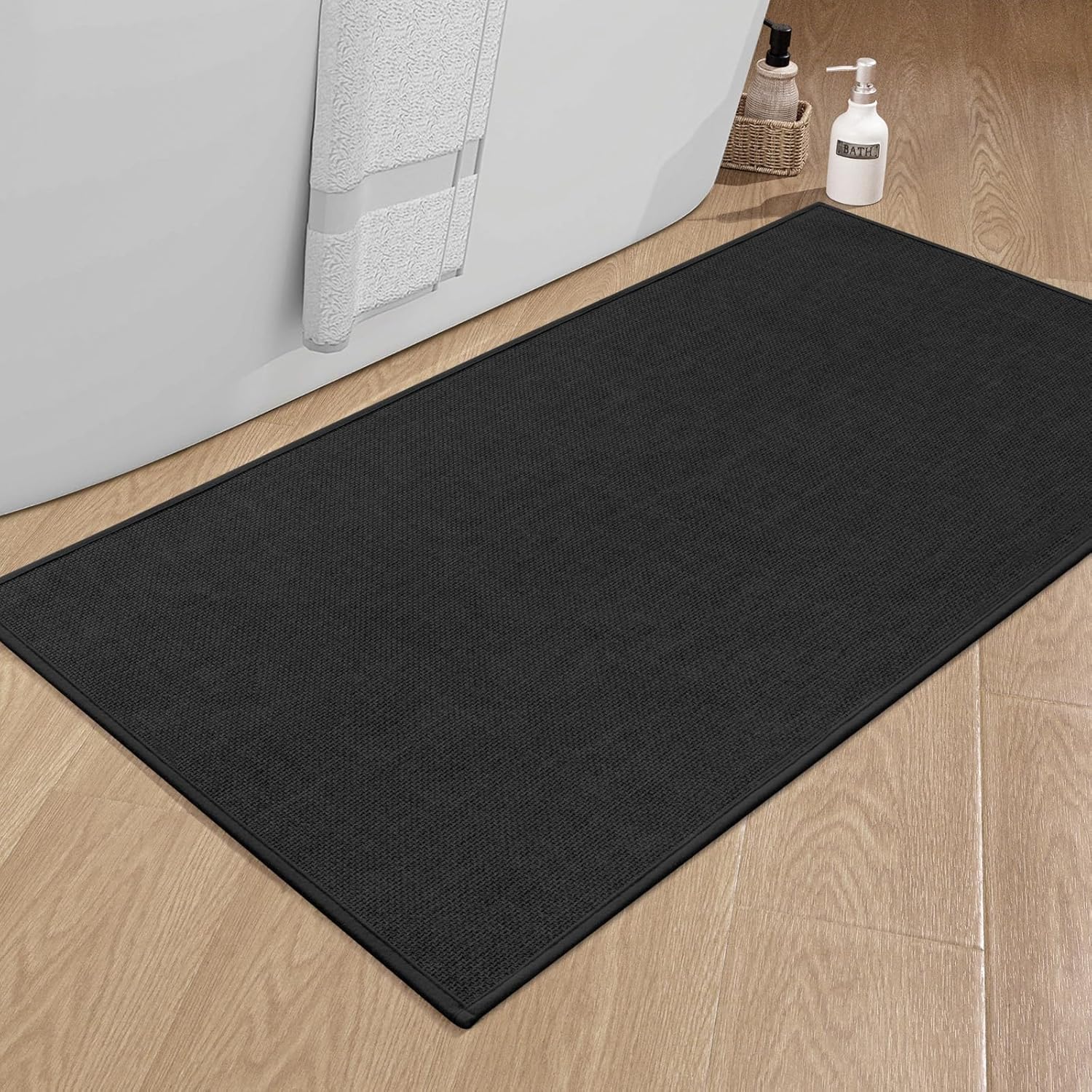 Ultra Thin Bath Mat - Non-Slip Quick Dry Absorbent Small Bathroom Rug - Picture 30 of 126
