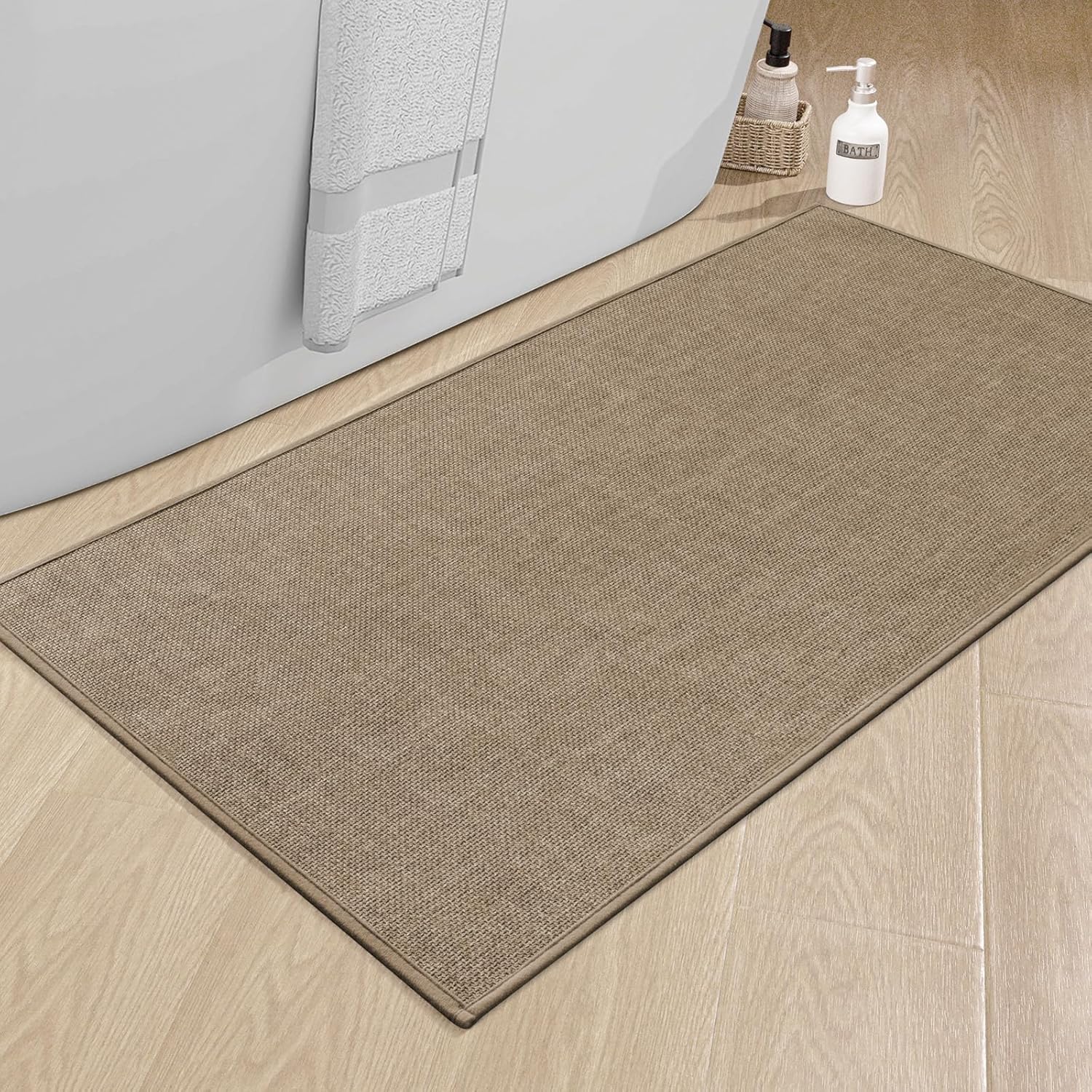 Ultra Thin Bath Mat - Non-Slip Quick Dry Absorbent Small Bathroom Rug - Picture 40 of 126
