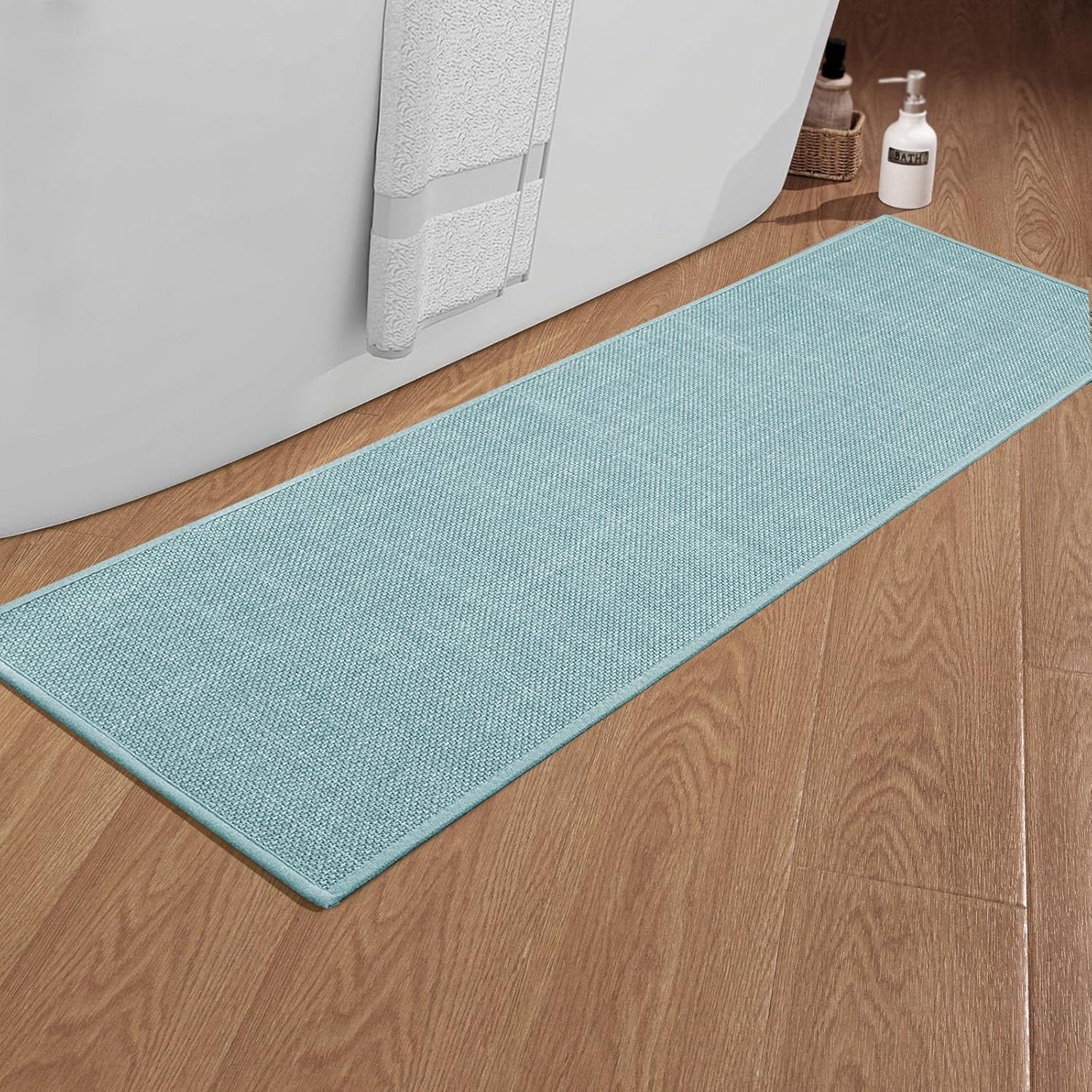 Ultra Thin Bath Mat - Non-Slip Quick Dry Absorbent Small Bathroom Rug - Picture 55 of 126