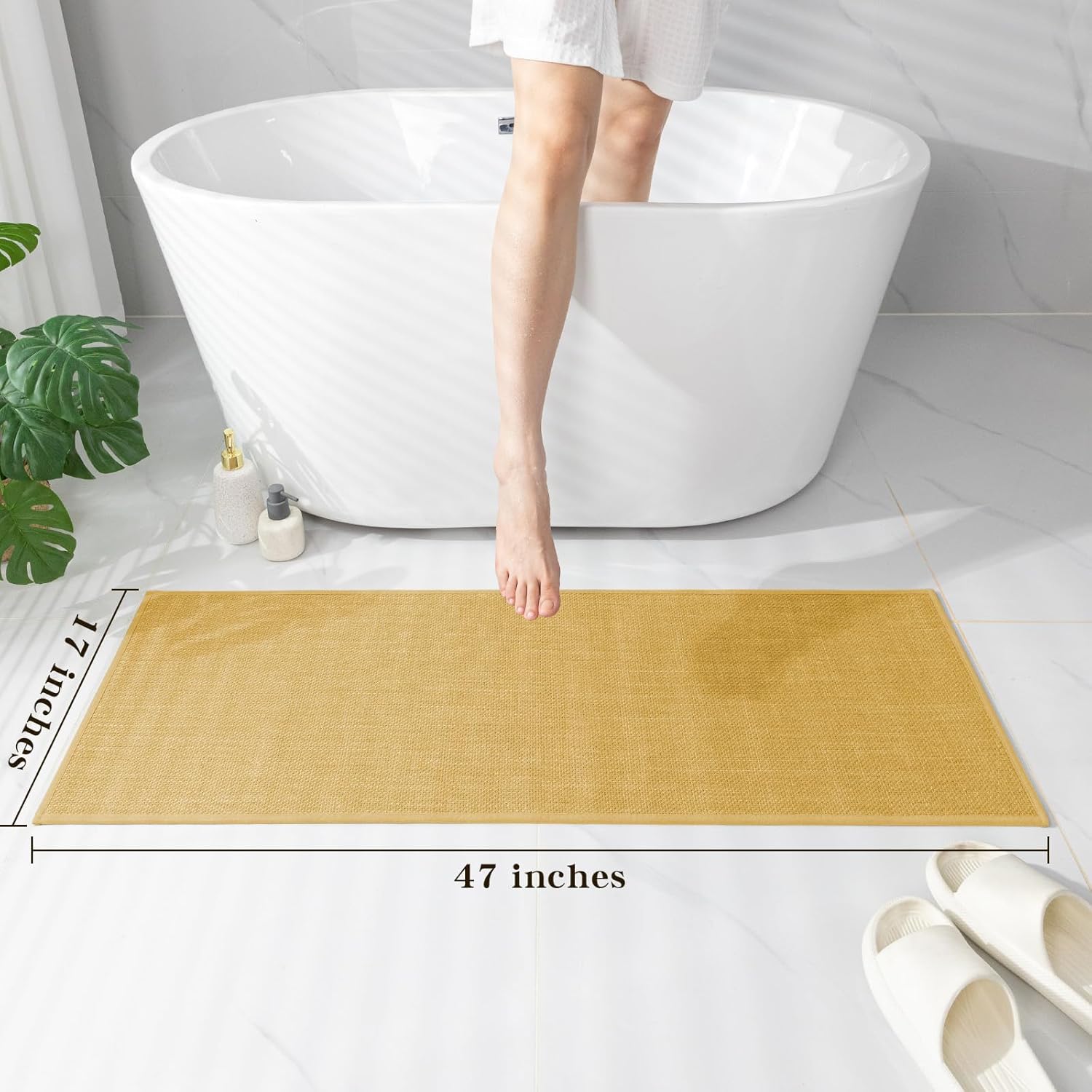Ultra Thin Bath Mat - Non-Slip Quick Dry Absorbent Small Bathroom Rug - Picture 80 of 126