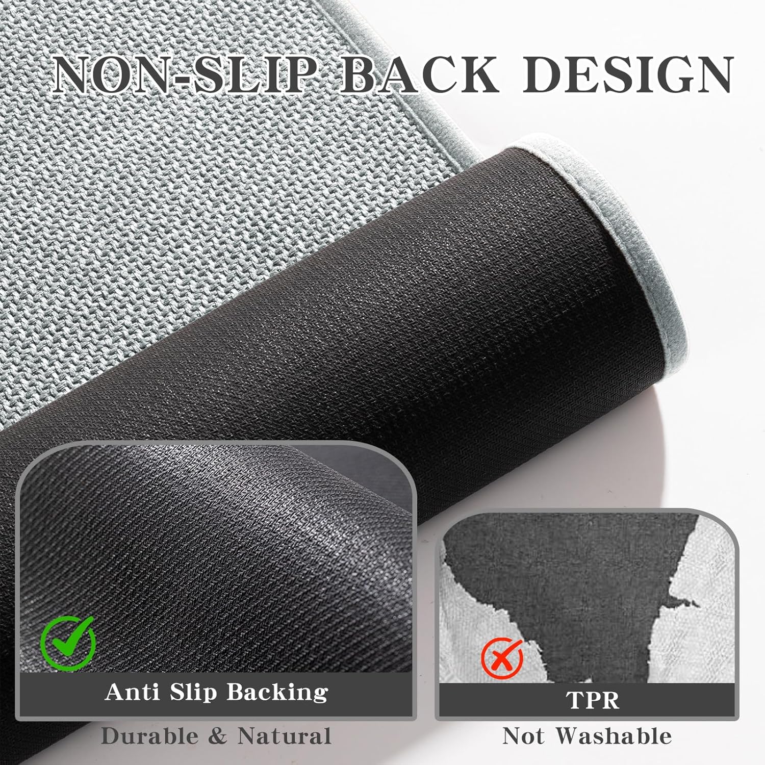Ultra Thin Bath Mat - Non-Slip Quick Dry Absorbent Small Bathroom Rug - Picture 96 of 126