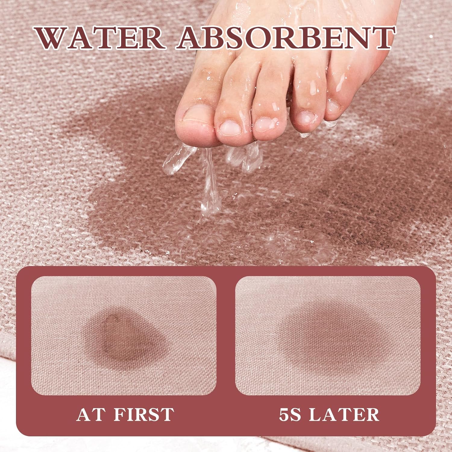 Ultra Thin Bath Mat - Non-Slip Quick Dry Absorbent Small Bathroom Rug - Picture 106 of 126