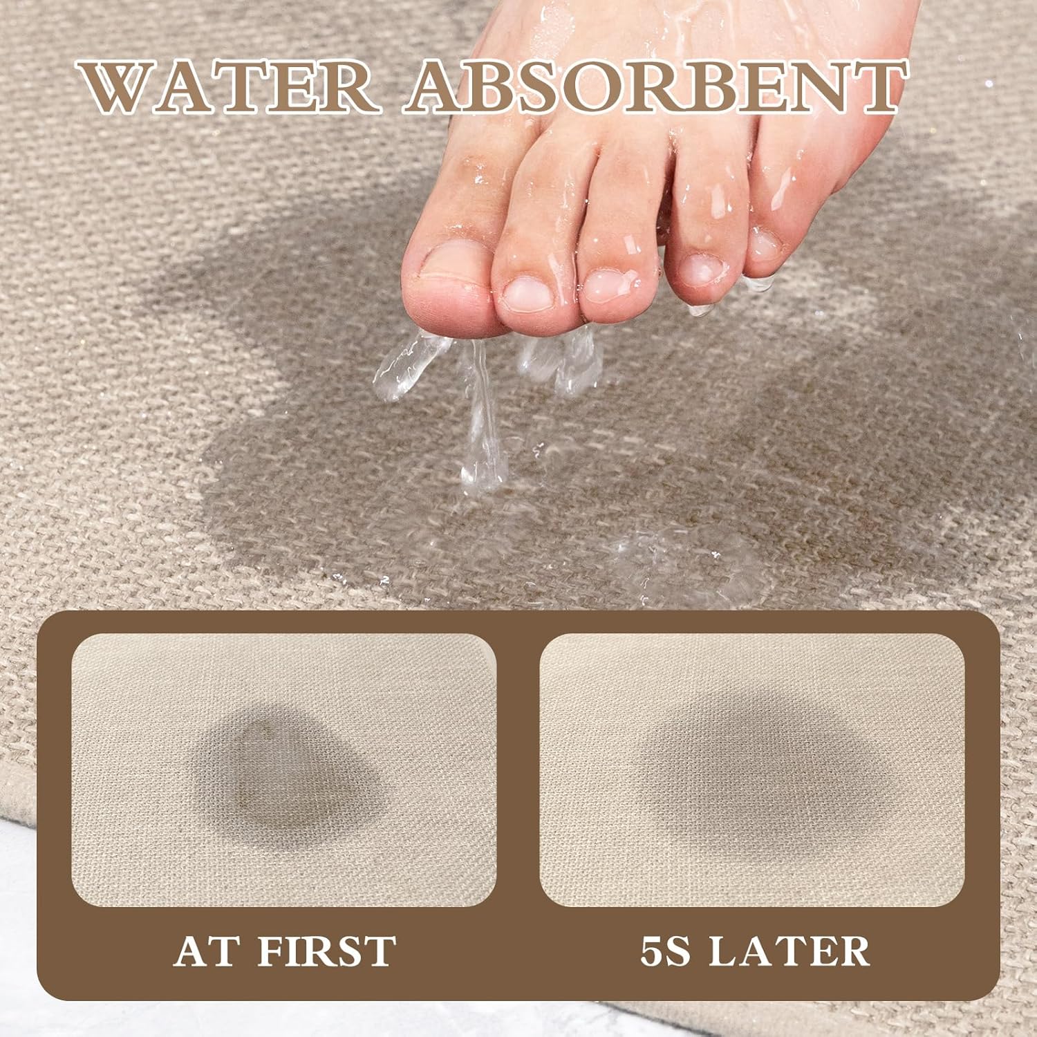 Ultra Thin Bath Mat - Non-Slip Quick Dry Absorbent Small Bathroom Rug - Picture 118 of 126
