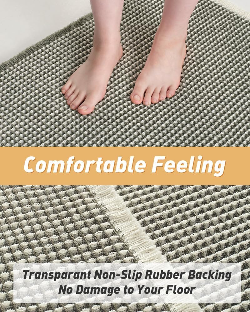 2025 Waffle Bath Mat - Non-Slip Super Absorbent Machine Washable Bathroom Rug - Picture 40 of 199