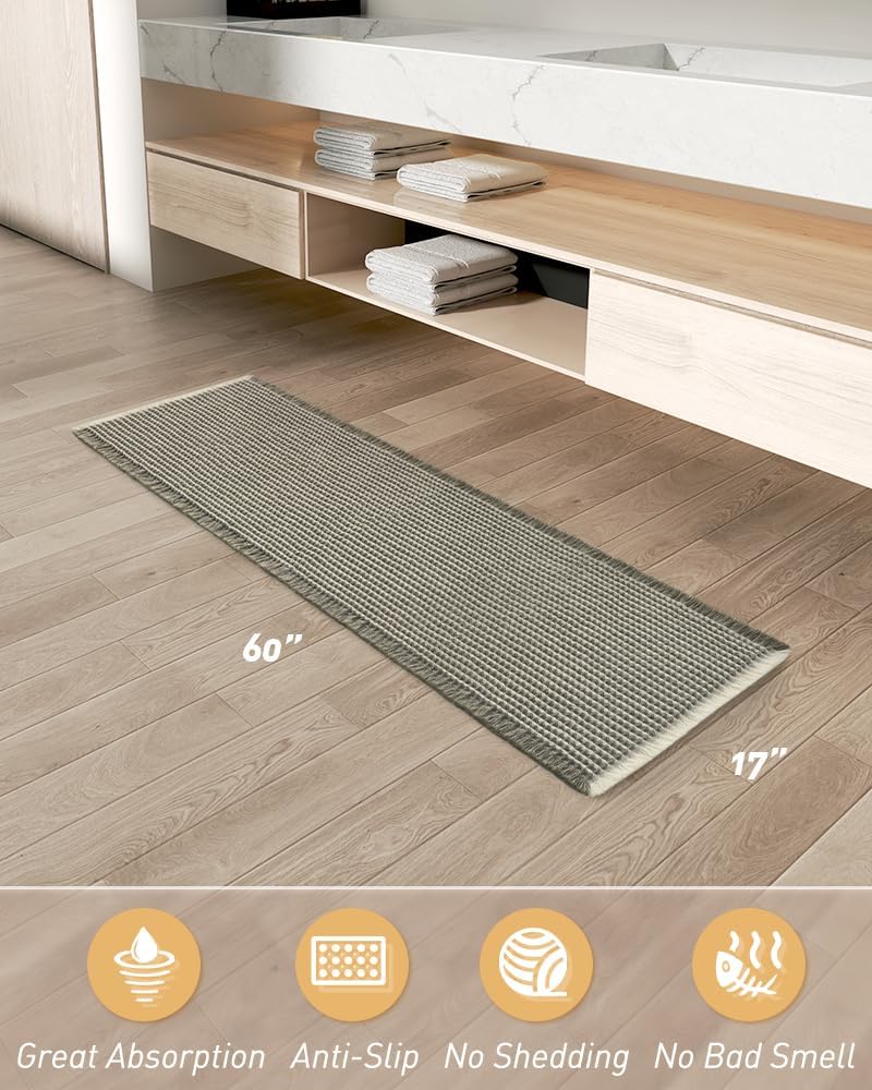 2025 Waffle Bath Mat - Non-Slip Super Absorbent Machine Washable Bathroom Rug - Picture 45 of 199