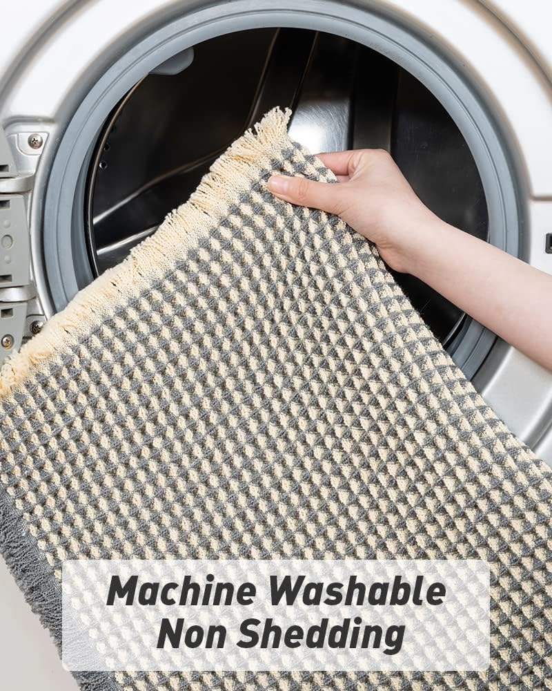 2025 Waffle Bath Mat - Non-Slip Super Absorbent Machine Washable Bathroom Rug - Picture 66 of 199