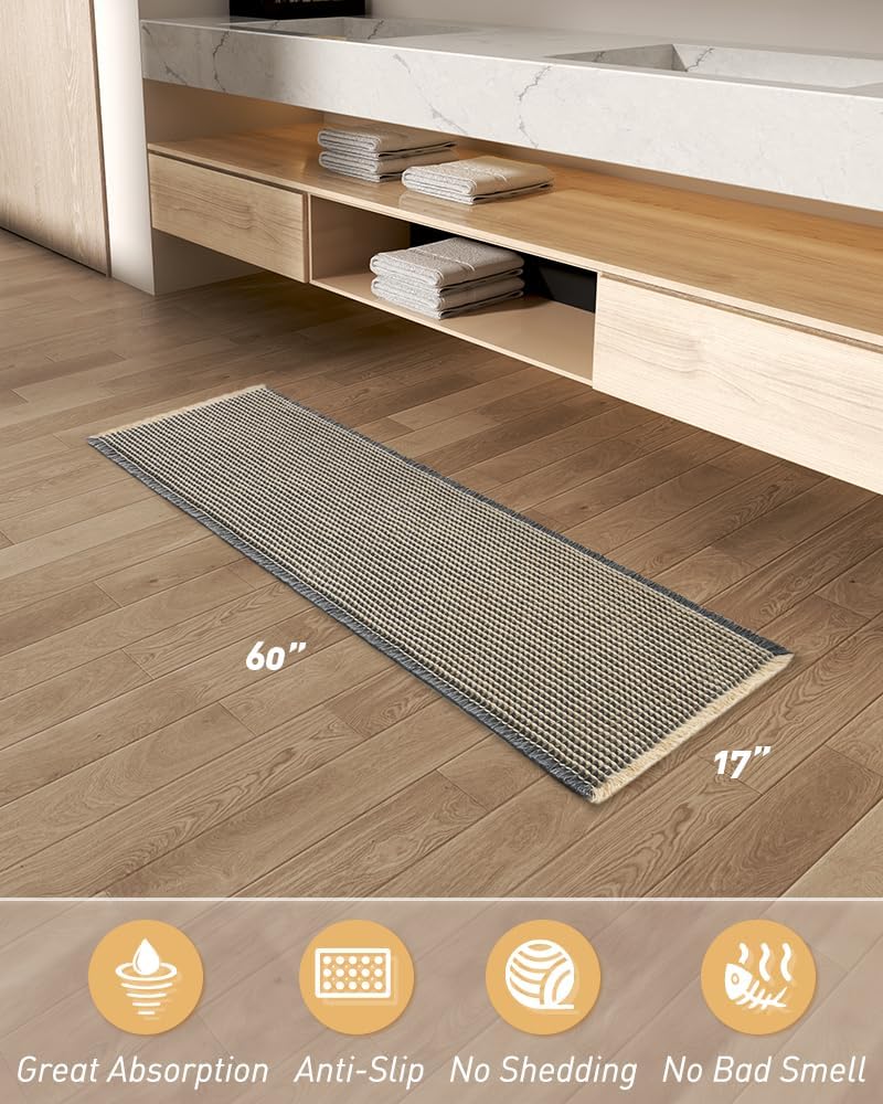 2025 Waffle Bath Mat - Non-Slip Super Absorbent Machine Washable Bathroom Rug - Picture 68 of 199