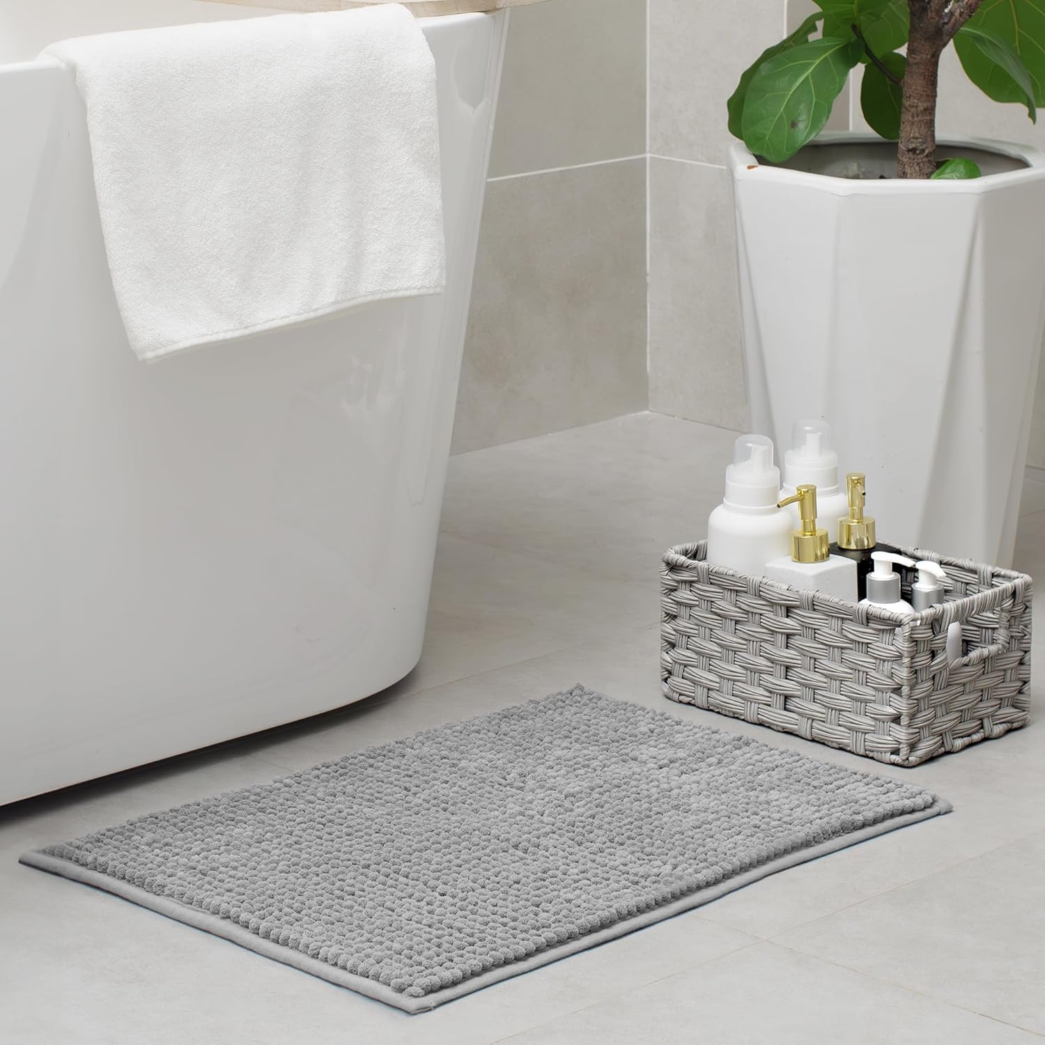 Alfombras de baño antideslizantes - Alfombrillas de ducha de microfibra ultra absorbentes lavables a máquina - Imagen 55 de 287