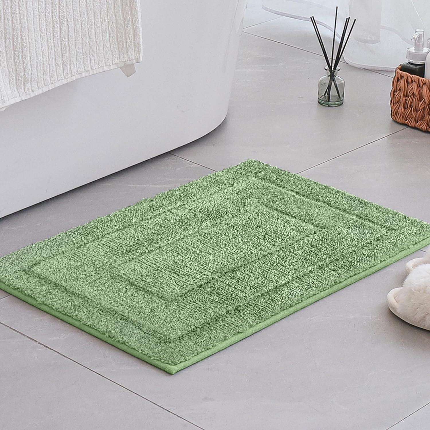 Alfombras de baño antideslizantes - Alfombrillas de ducha de microfibra ultra absorbentes lavables a máquina - Imagen 65 de 287