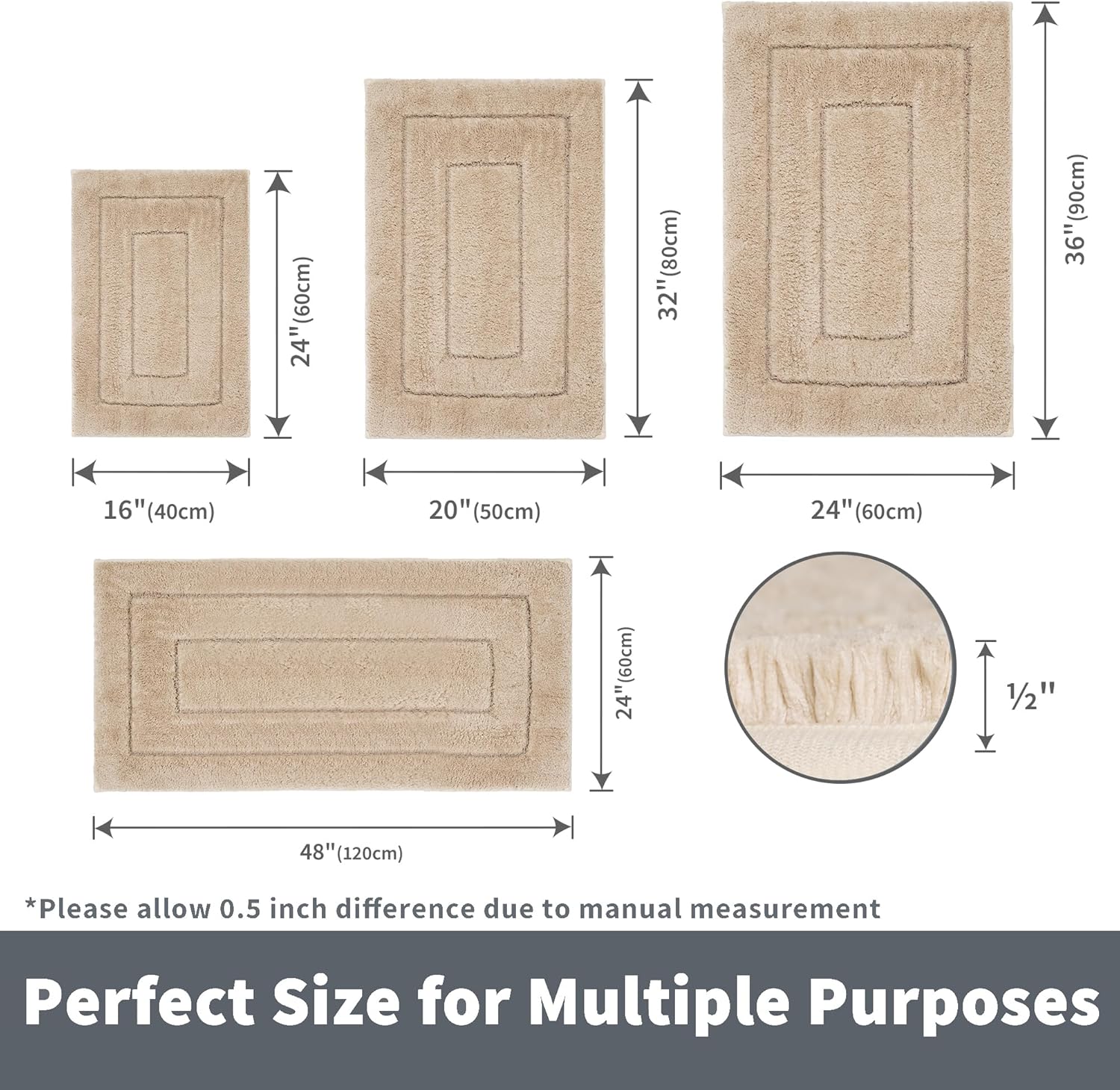 Alfombras de baño antideslizantes - Alfombrillas de ducha de microfibra ultra absorbentes lavables a máquina - Imagen 80 de 287