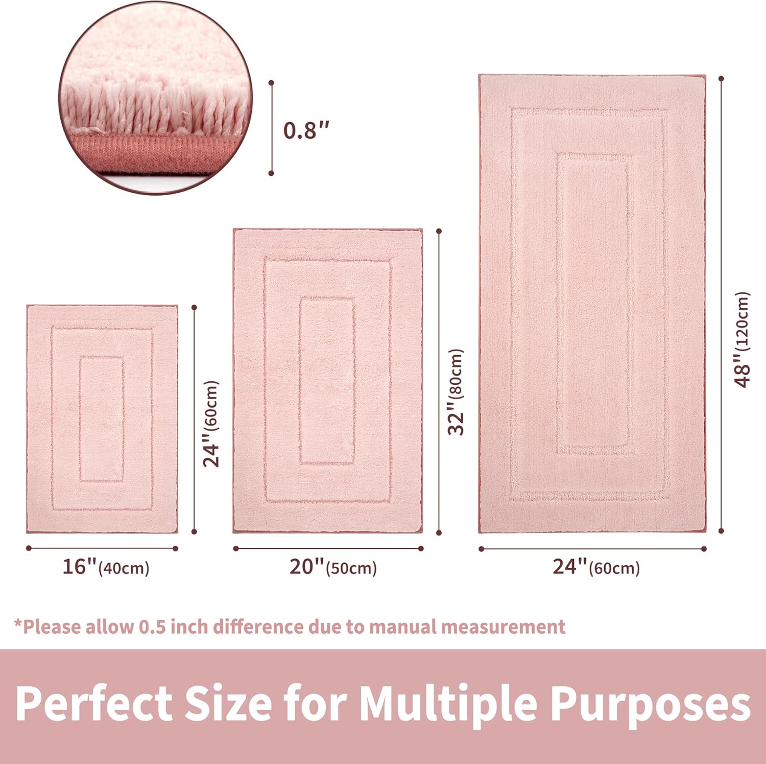 Alfombras de baño antideslizantes - Alfombrillas de ducha de microfibra ultra absorbentes lavables a máquina - Imagen 100 de 287