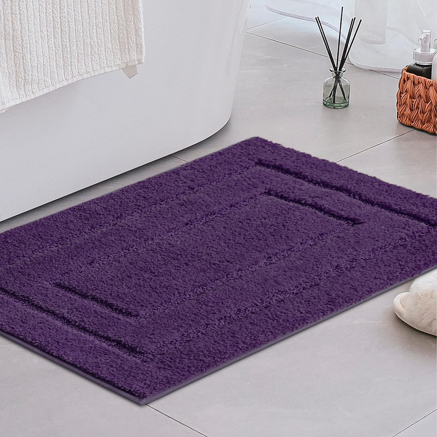 Alfombras de baño antideslizantes - Alfombrillas de ducha de microfibra ultra absorbentes lavables a máquina - Imagen 111 de 287