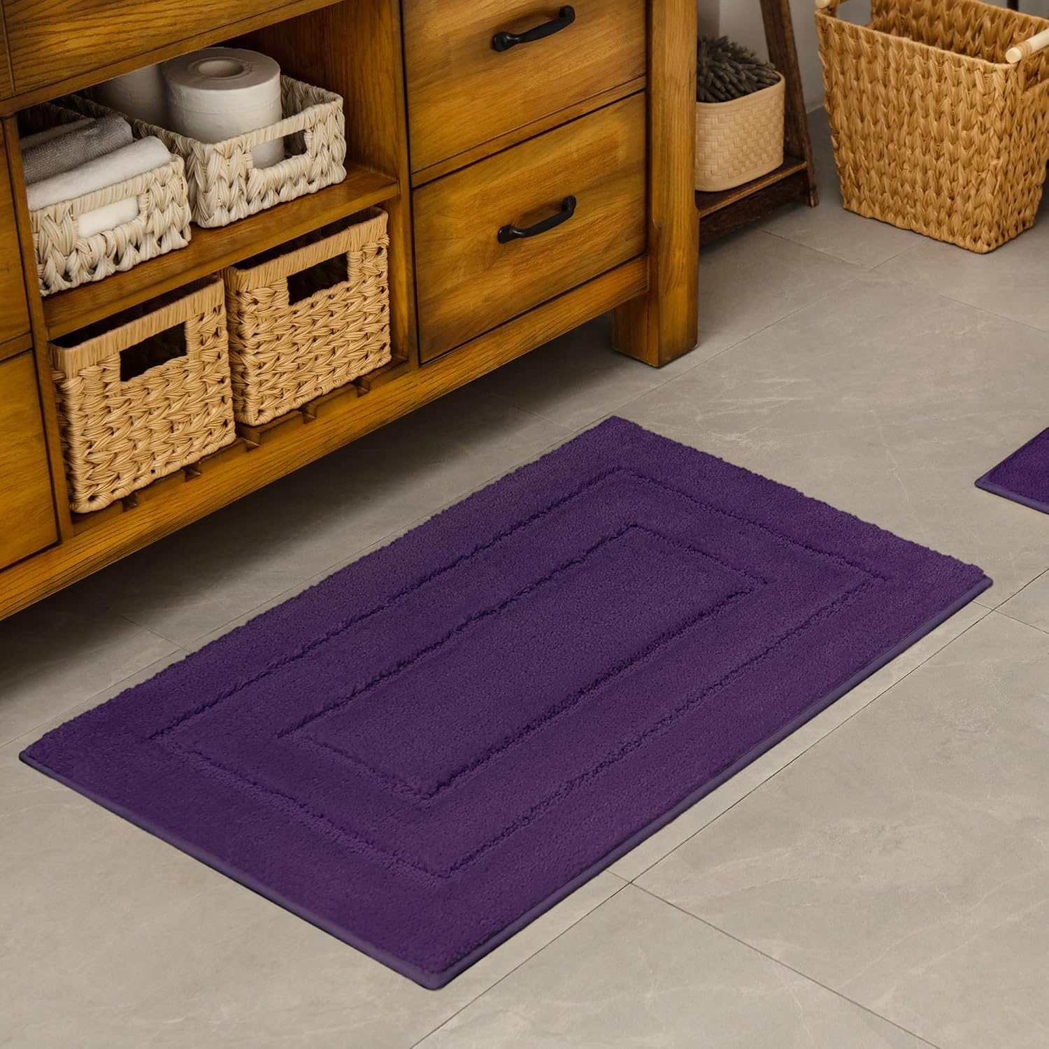 Alfombras de baño antideslizantes - Alfombrillas de ducha de microfibra ultra absorbentes lavables a máquina - Imagen 118 de 287