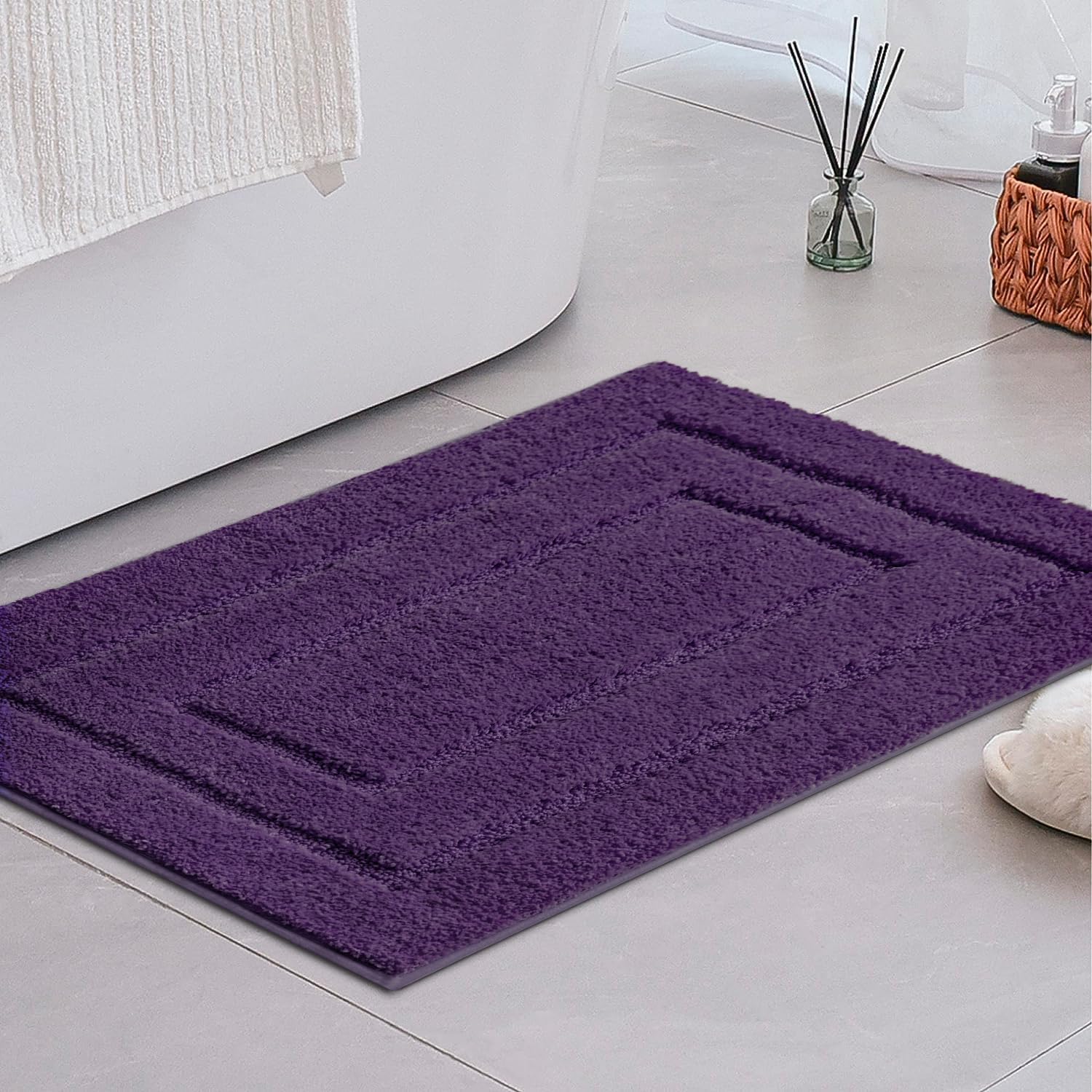 Alfombras de baño antideslizantes - Alfombrillas de ducha de microfibra ultra absorbentes lavables a máquina - Imagen 120 de 287