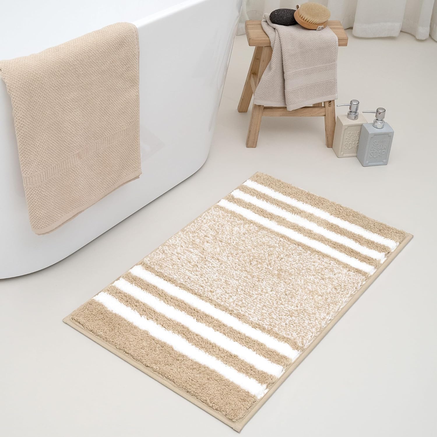 Alfombras de baño antideslizantes - Alfombrillas de ducha de microfibra ultra absorbentes lavables a máquina - Imagen 134 de 287
