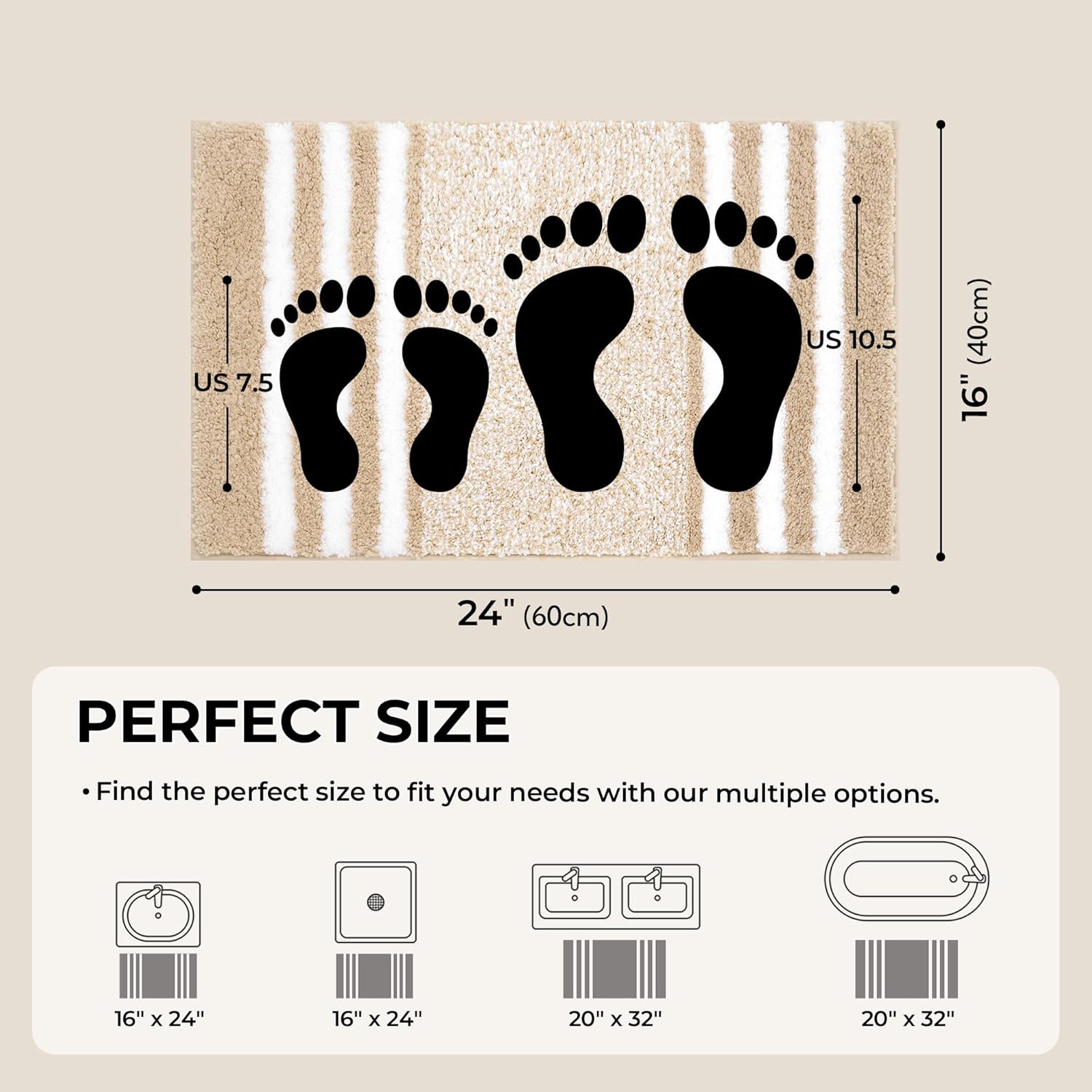 Alfombras de baño antideslizantes - Alfombrillas de ducha de microfibra ultra absorbentes lavables a máquina - Imagen 143 de 287