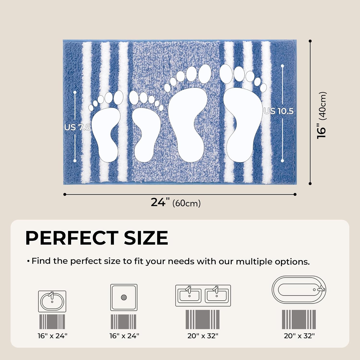 Alfombras de baño antideslizantes - Alfombrillas de ducha de microfibra ultra absorbentes lavables a máquina - Imagen 147 de 287