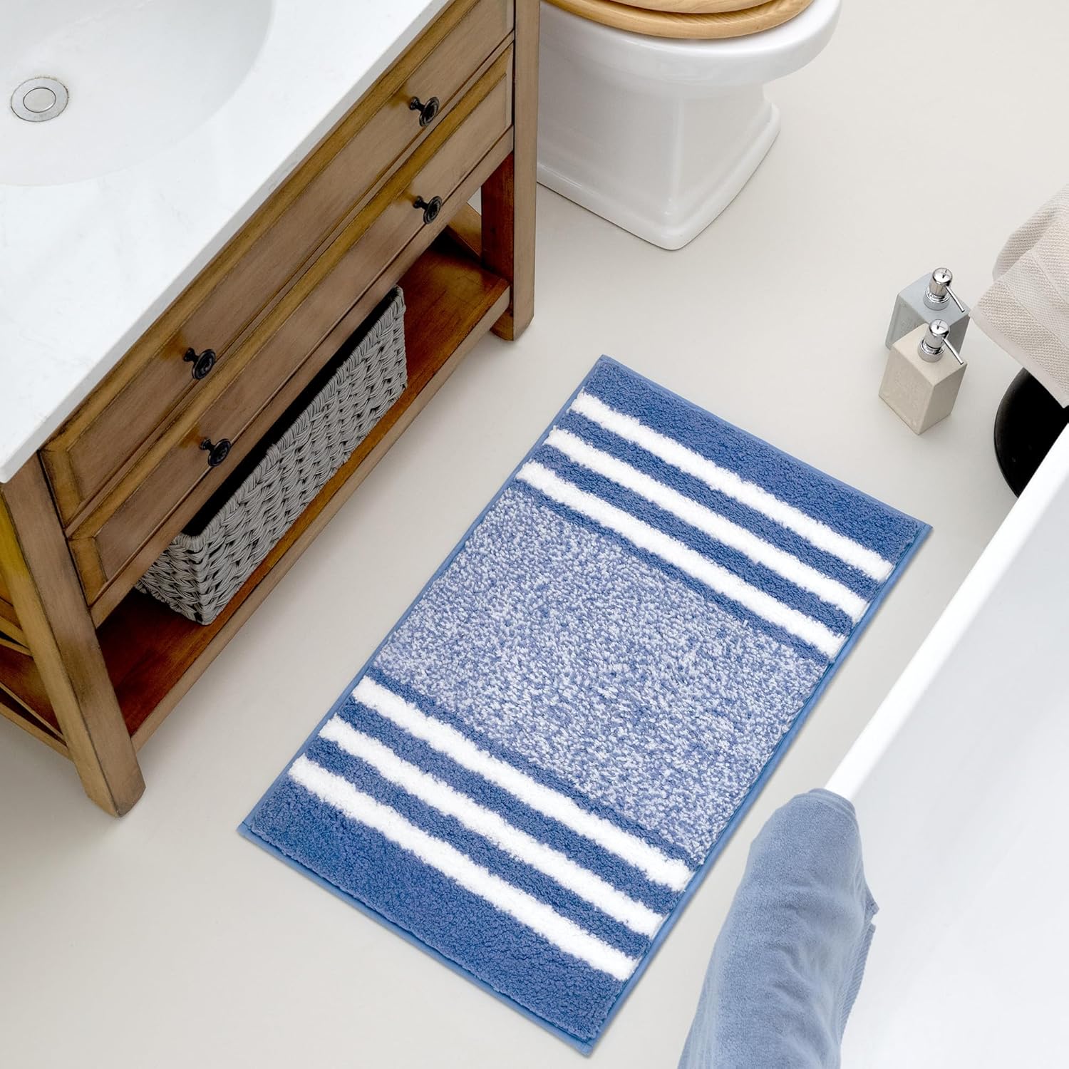 Alfombras de baño antideslizantes - Alfombrillas de ducha de microfibra ultra absorbentes lavables a máquina - Imagen 156 de 287