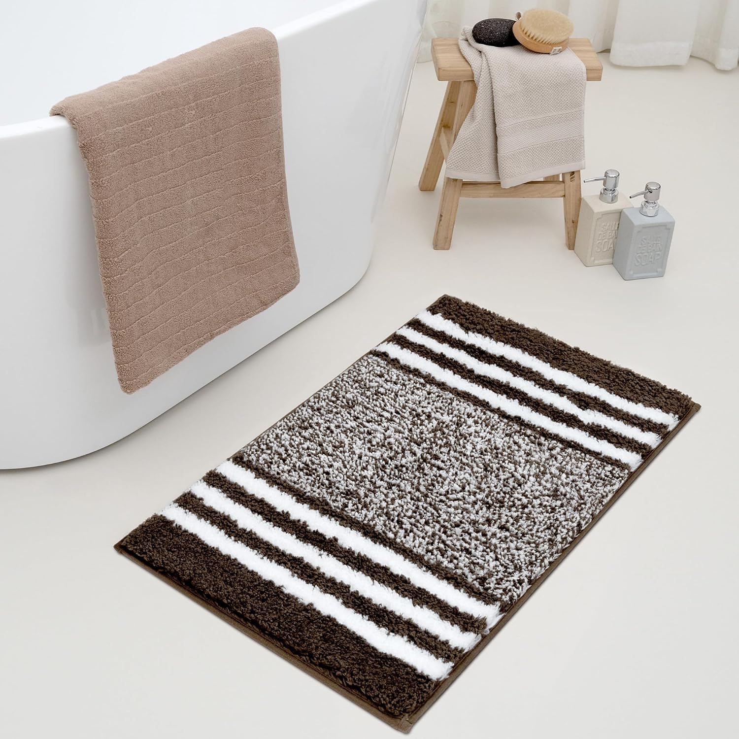 Alfombras de baño antideslizantes - Alfombrillas de ducha de microfibra ultra absorbentes lavables a máquina - Imagen 158 de 287