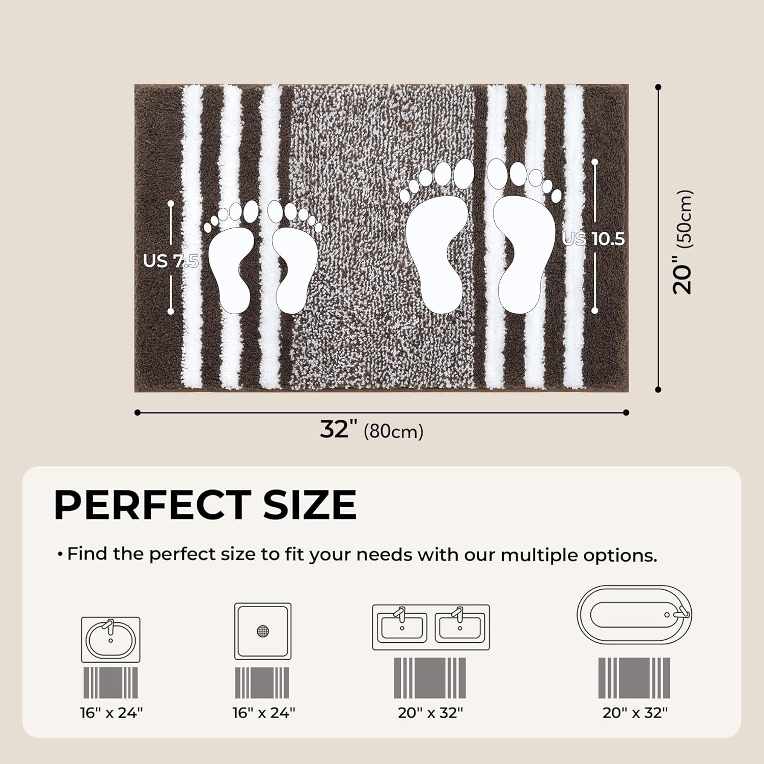 Alfombras de baño antideslizantes - Alfombrillas de ducha de microfibra ultra absorbentes lavables a máquina - Imagen 159 de 287
