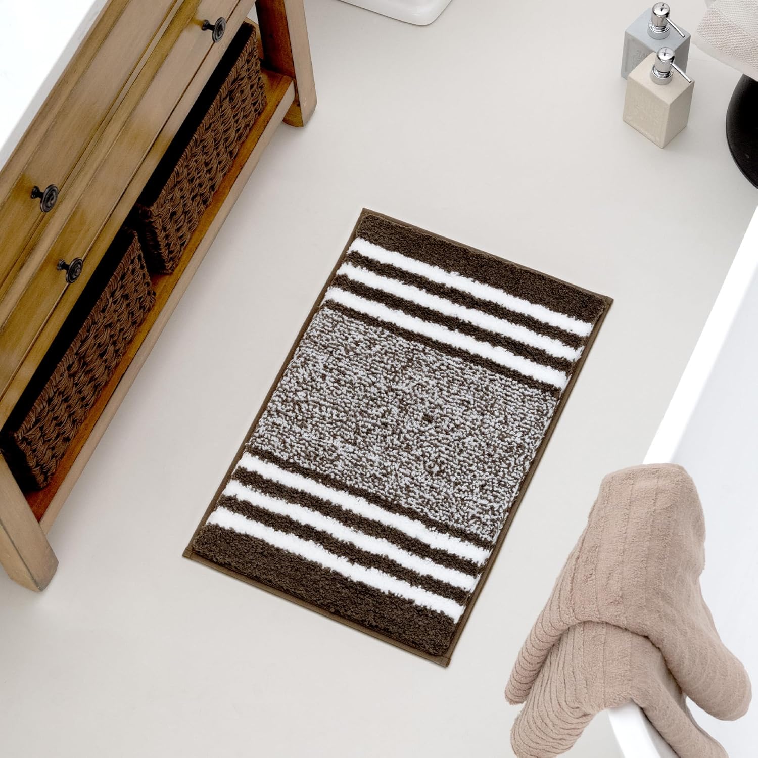 Alfombras de baño antideslizantes - Alfombrillas de ducha de microfibra ultra absorbentes lavables a máquina - Imagen 167 de 287