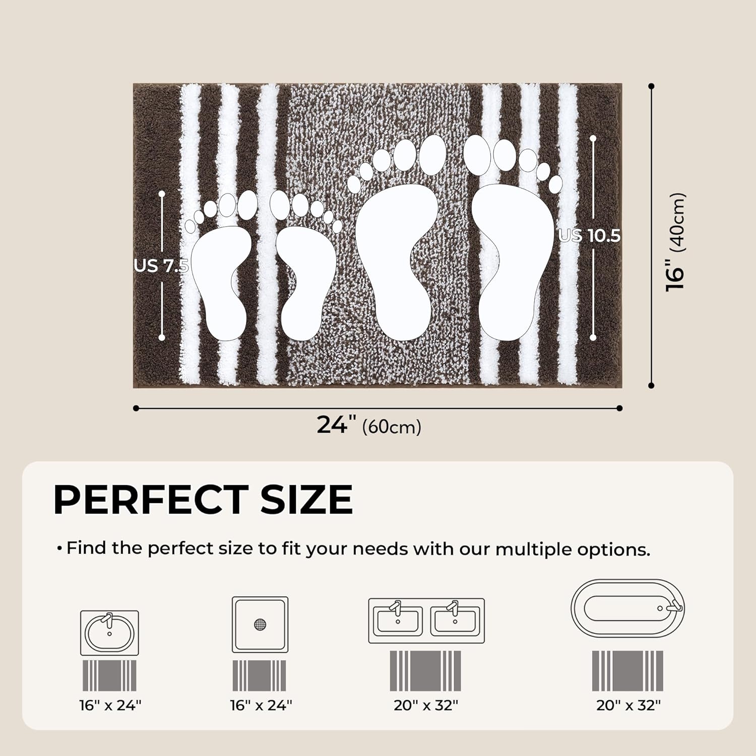 Alfombras de baño antideslizantes - Alfombrillas de ducha de microfibra ultra absorbentes lavables a máquina - Imagen 168 de 287