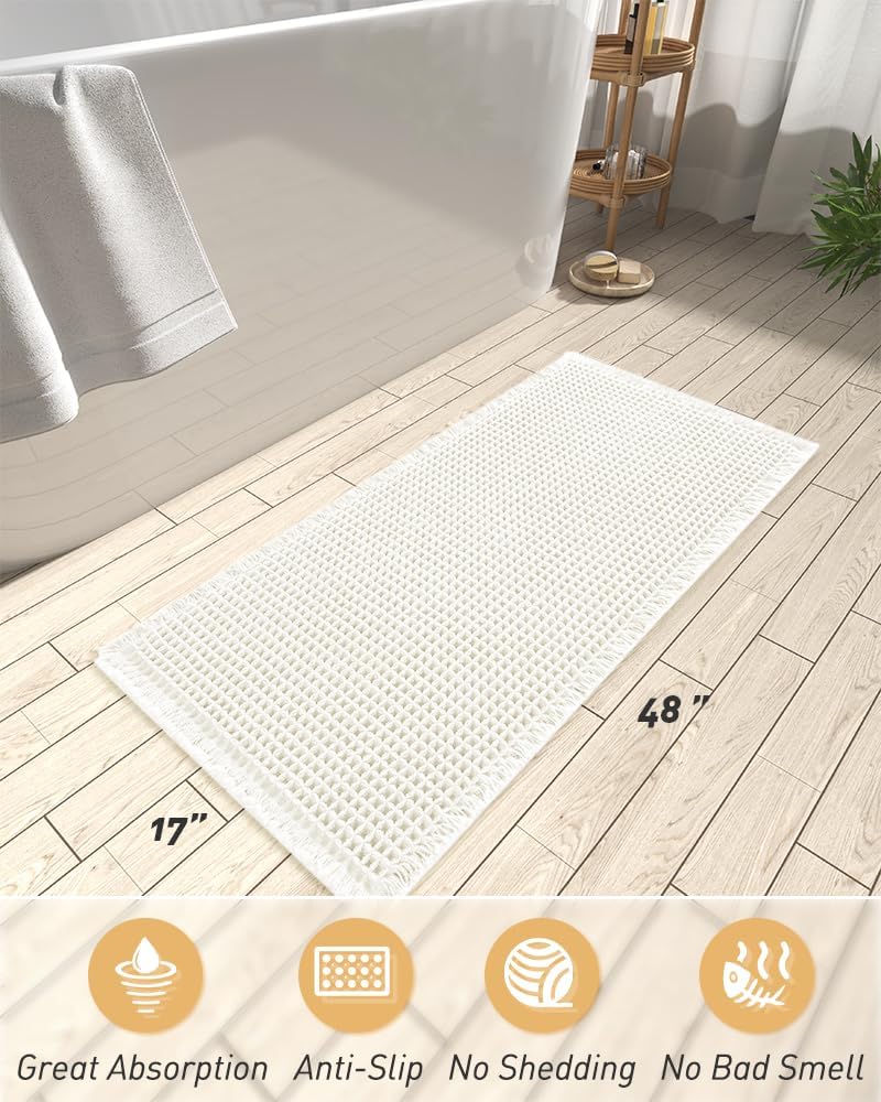2025 Waffle Bath Mat - Non-Slip Super Absorbent Machine Washable Bathroom Rug - Picture 98 of 199
