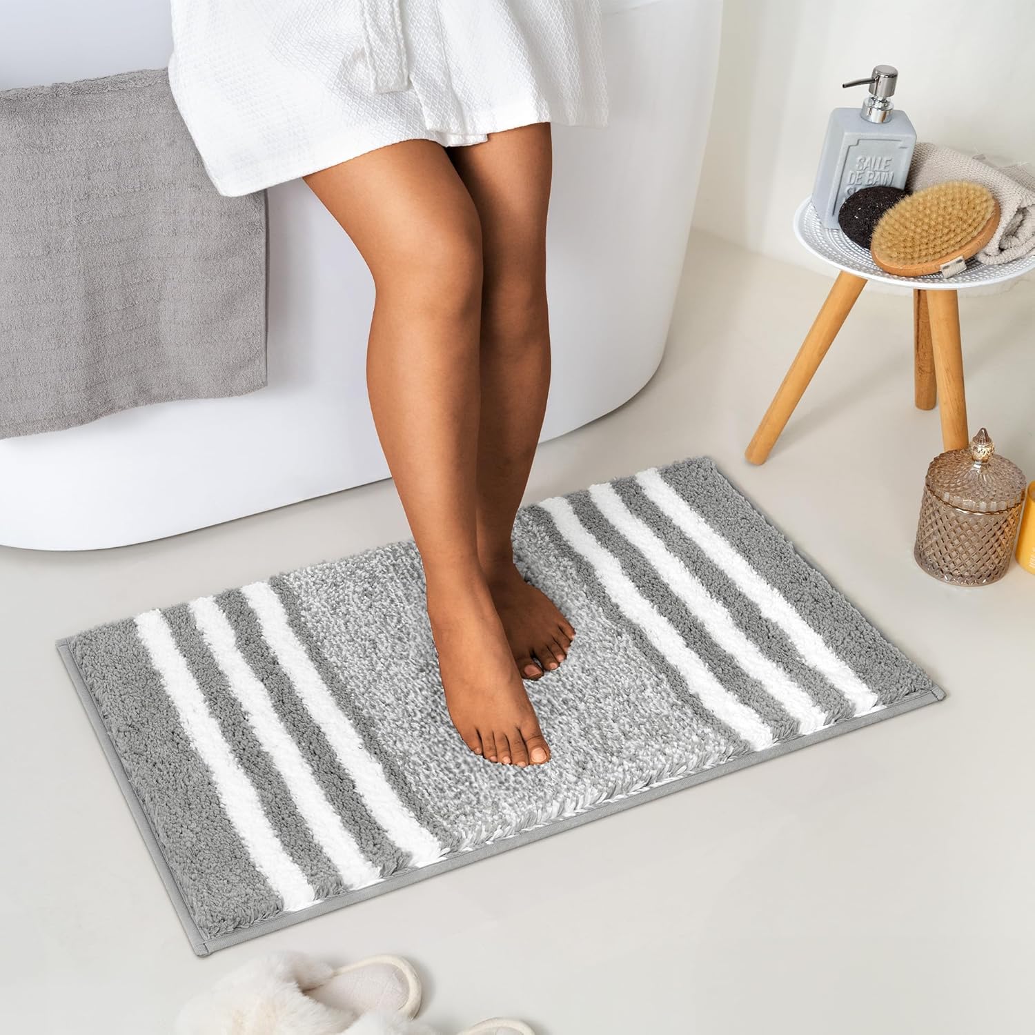 Alfombras de baño antideslizantes - Alfombrillas de ducha de microfibra ultra absorbentes lavables a máquina - Imagen 189 de 287